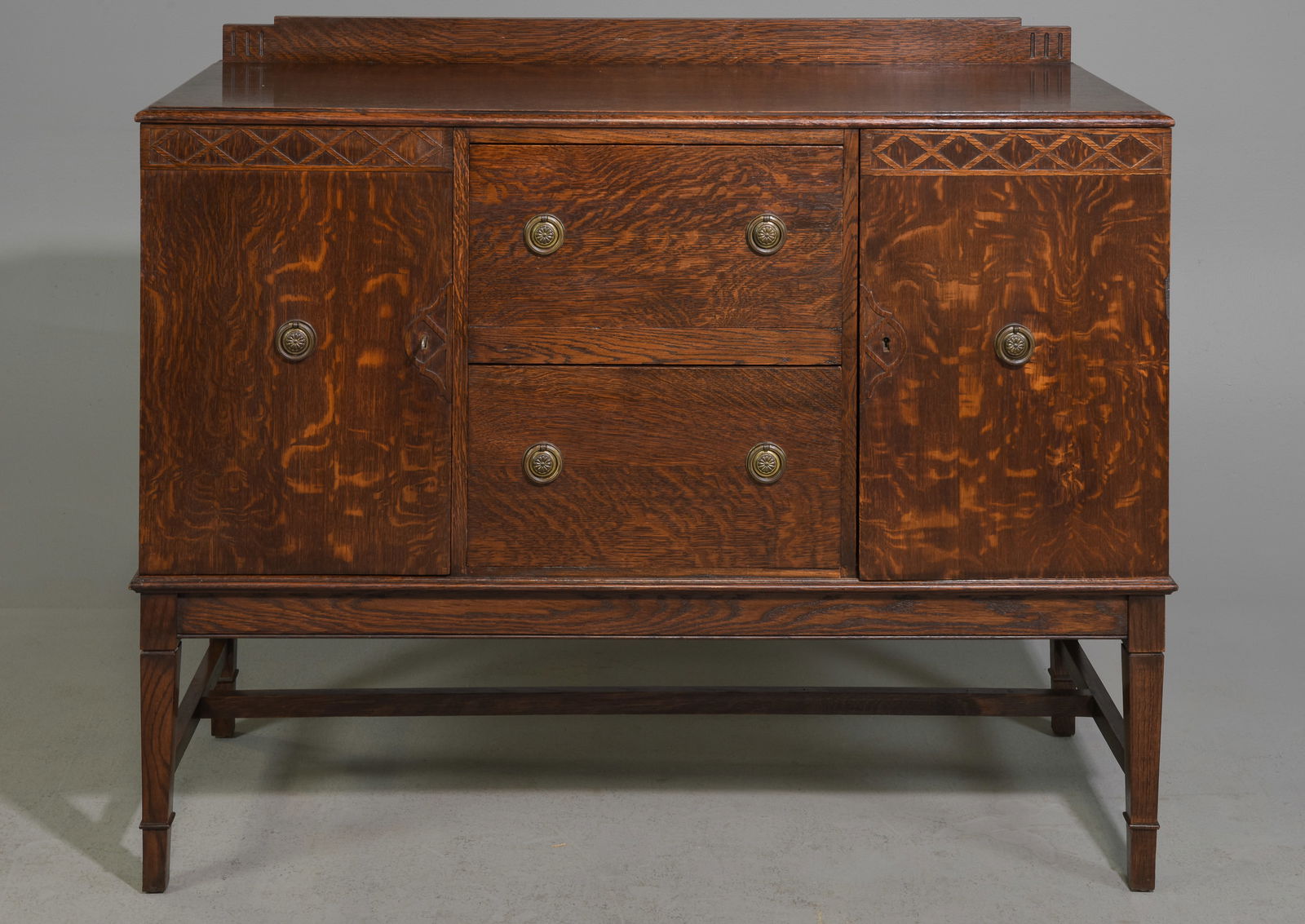 British Tiger Oak Buffet / Sideboard c.1930's (1 of 6)
