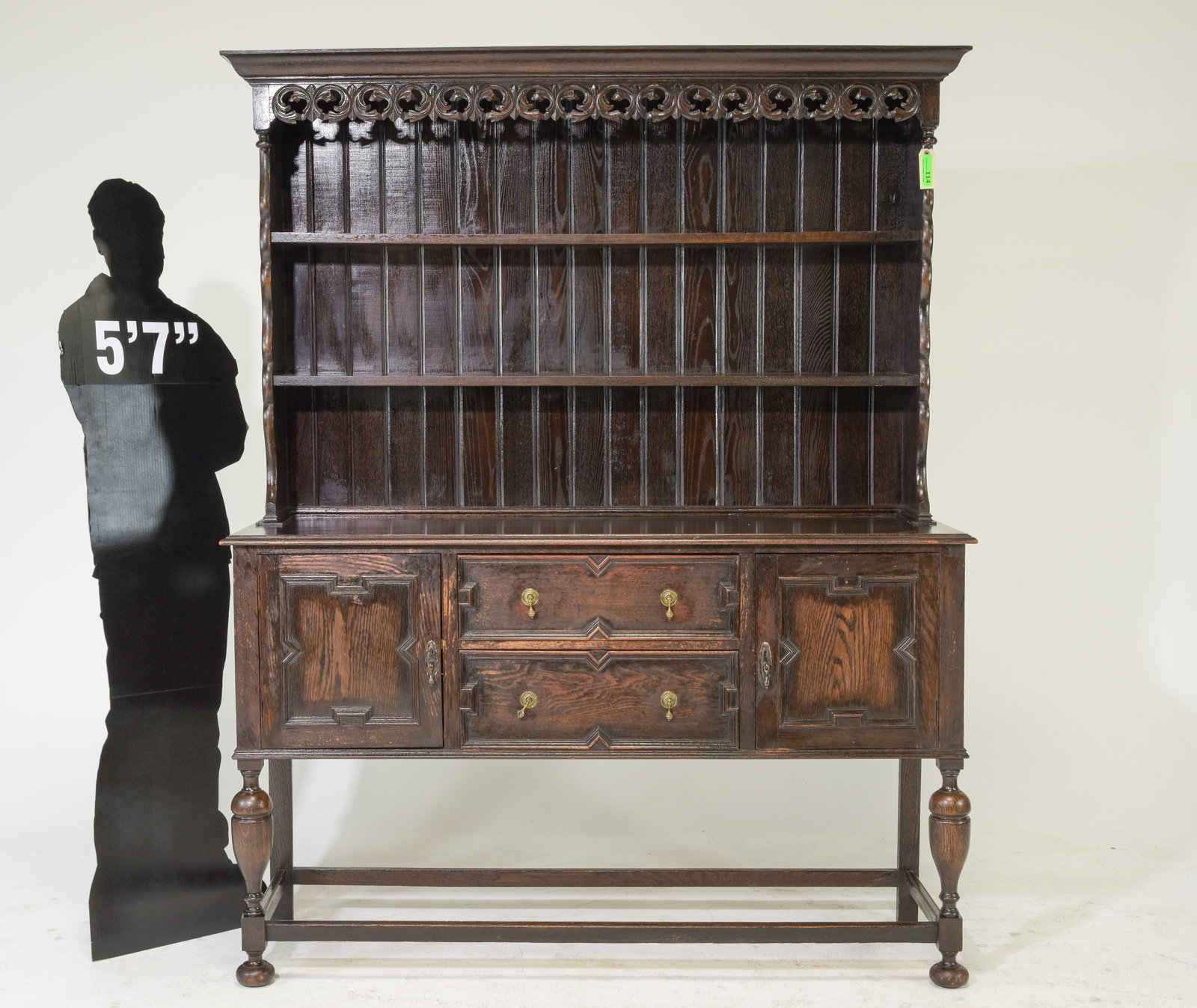 Jacobean Oak Welch Dresser c.1920's (1 of 9)