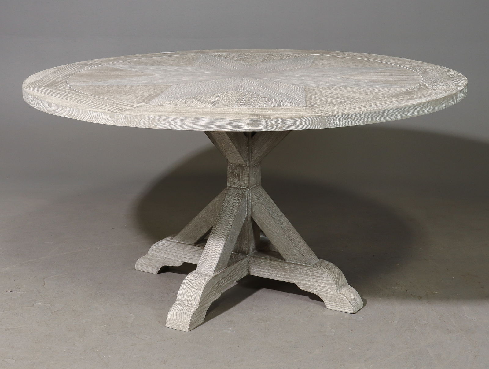 Mystic Grey Painted Round Dining / Entry Table (1 of 2)