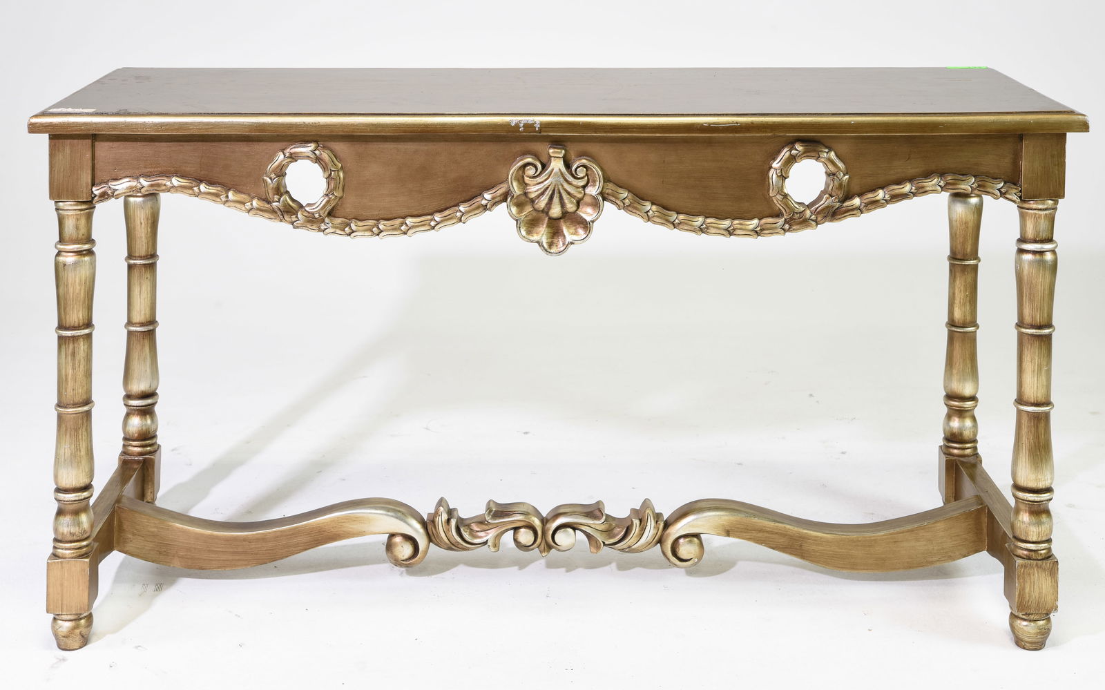French Rococo Style Gold Painted Hall Table / Console (1 of 4)
