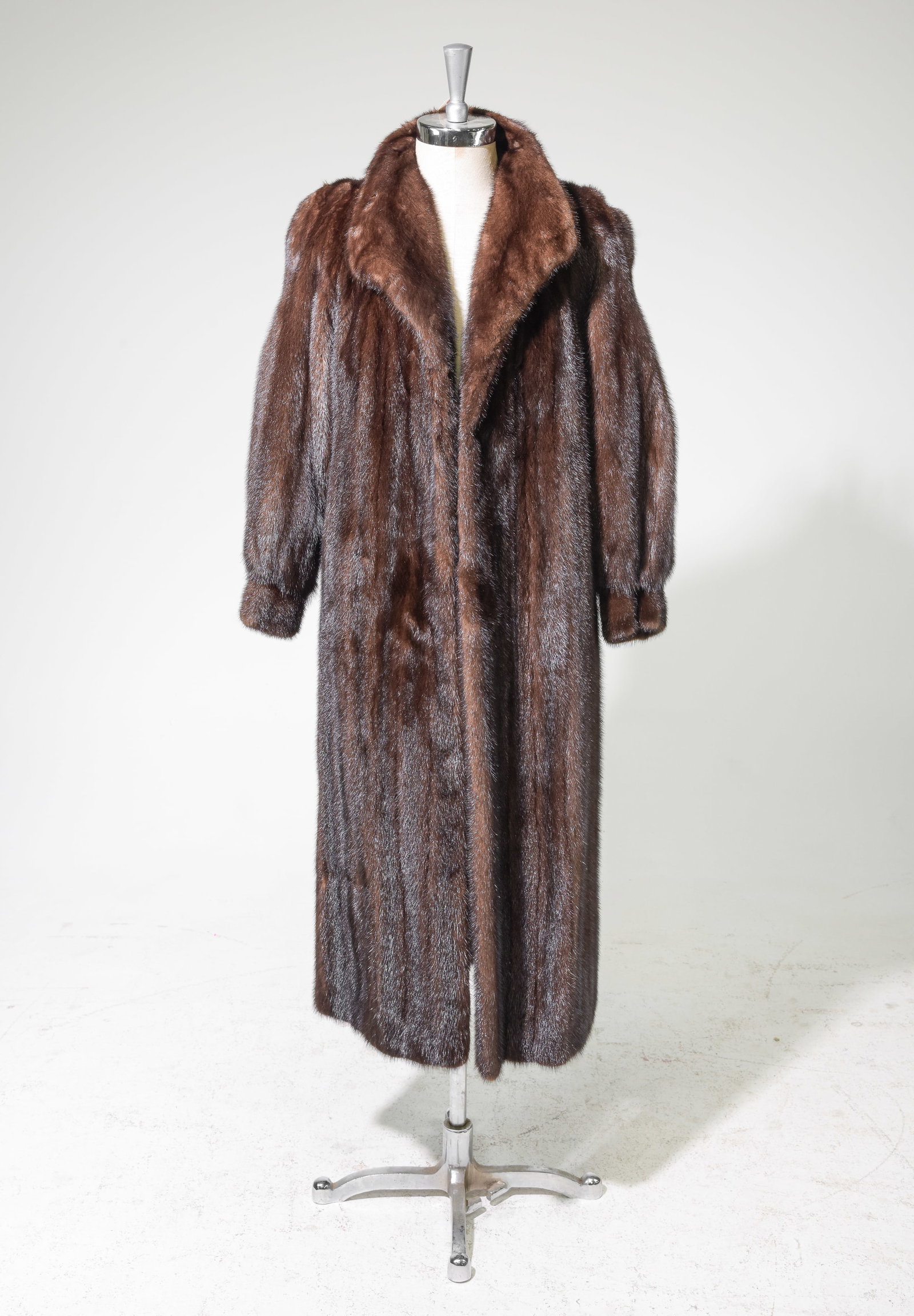 Women's Long Fur Coat: Women's Long Fur Coat - 48 inch length, back is 14 inches, sleeve is 23 inches