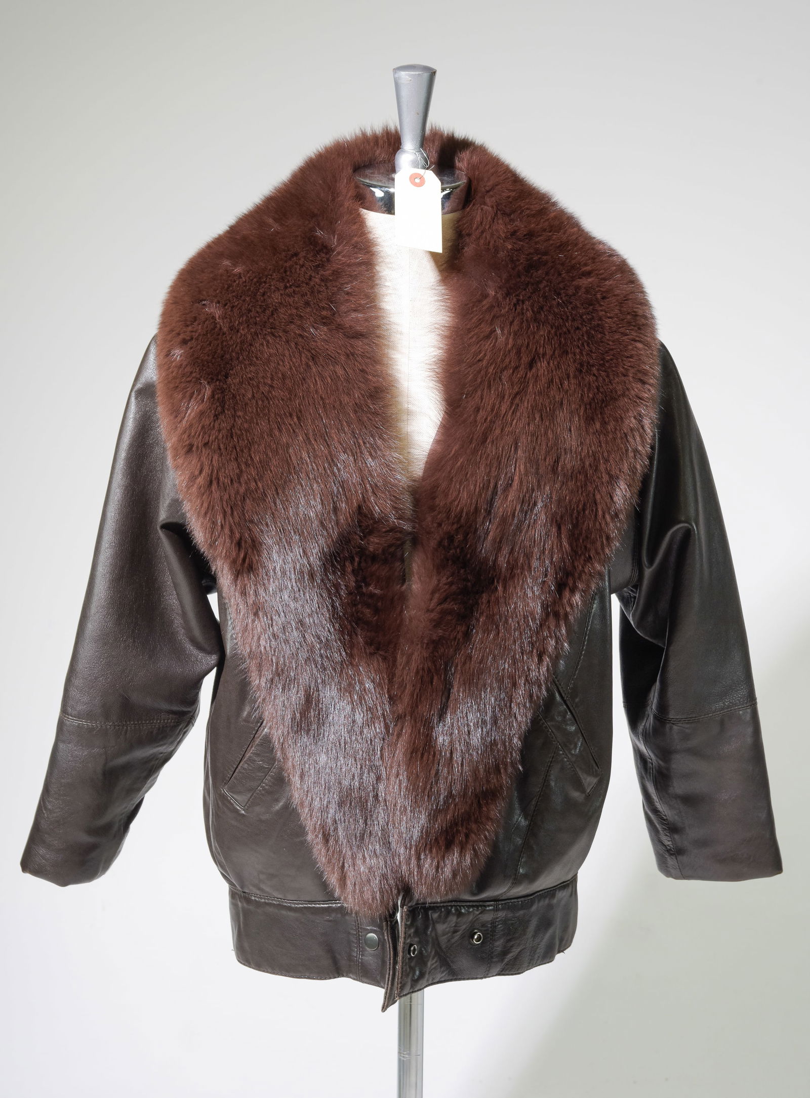 Andrew Marc Leather Jacket with Fur Collar (1 of 8)