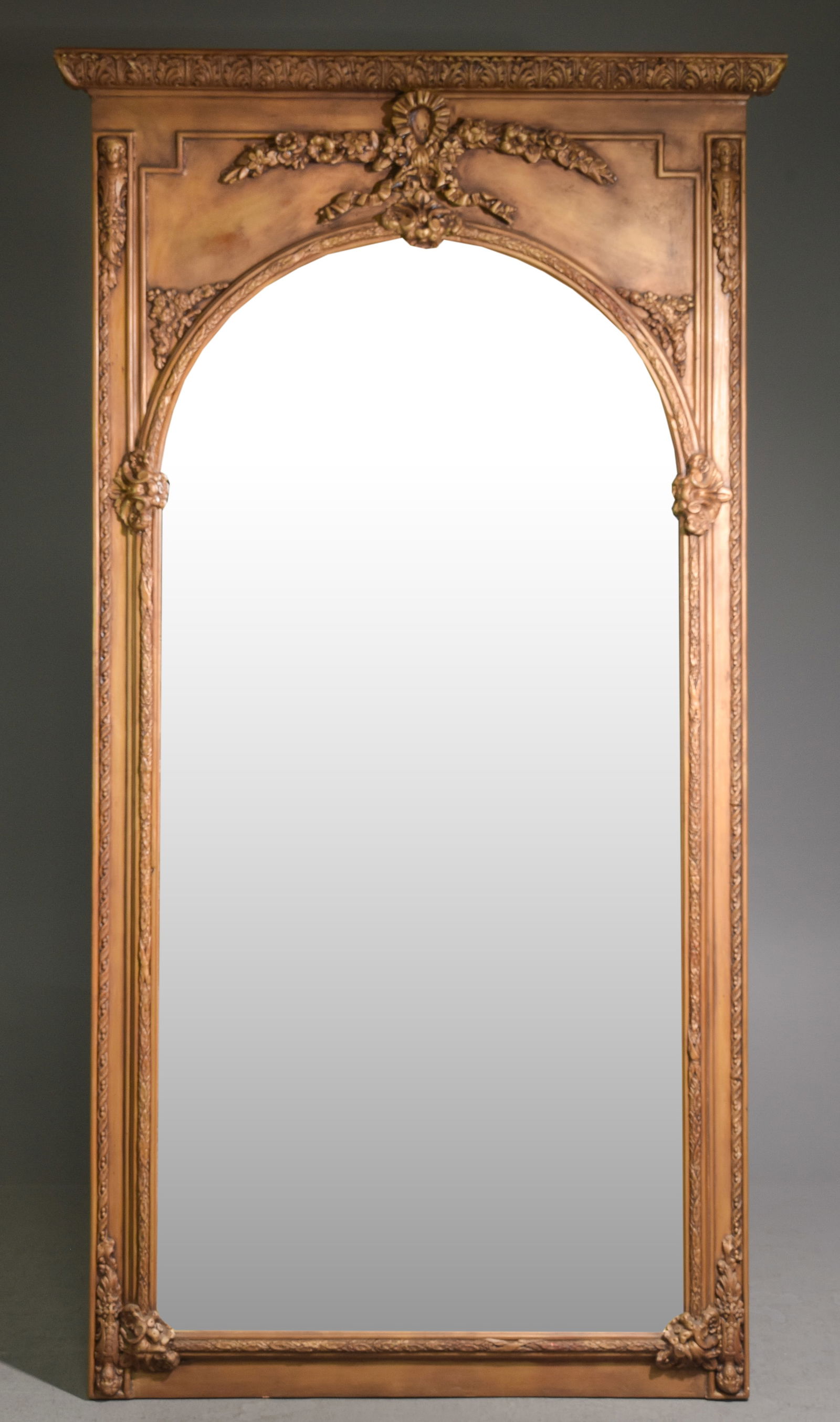 French Style Monumental Gold Framed Beveled Mirror #3 (1 of 3)