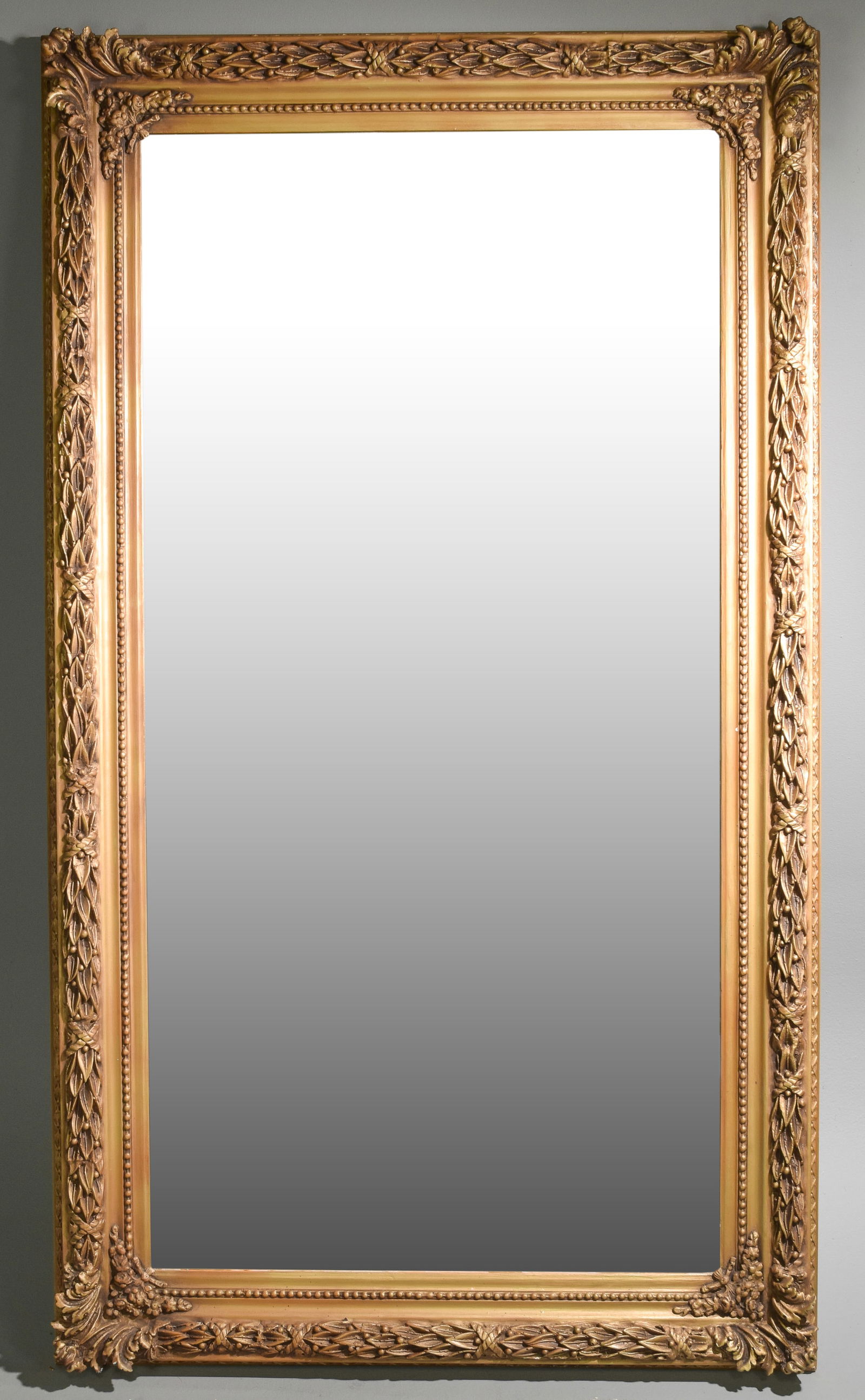 French Style Painted Carved Framed Mirror #1 (1 of 1)