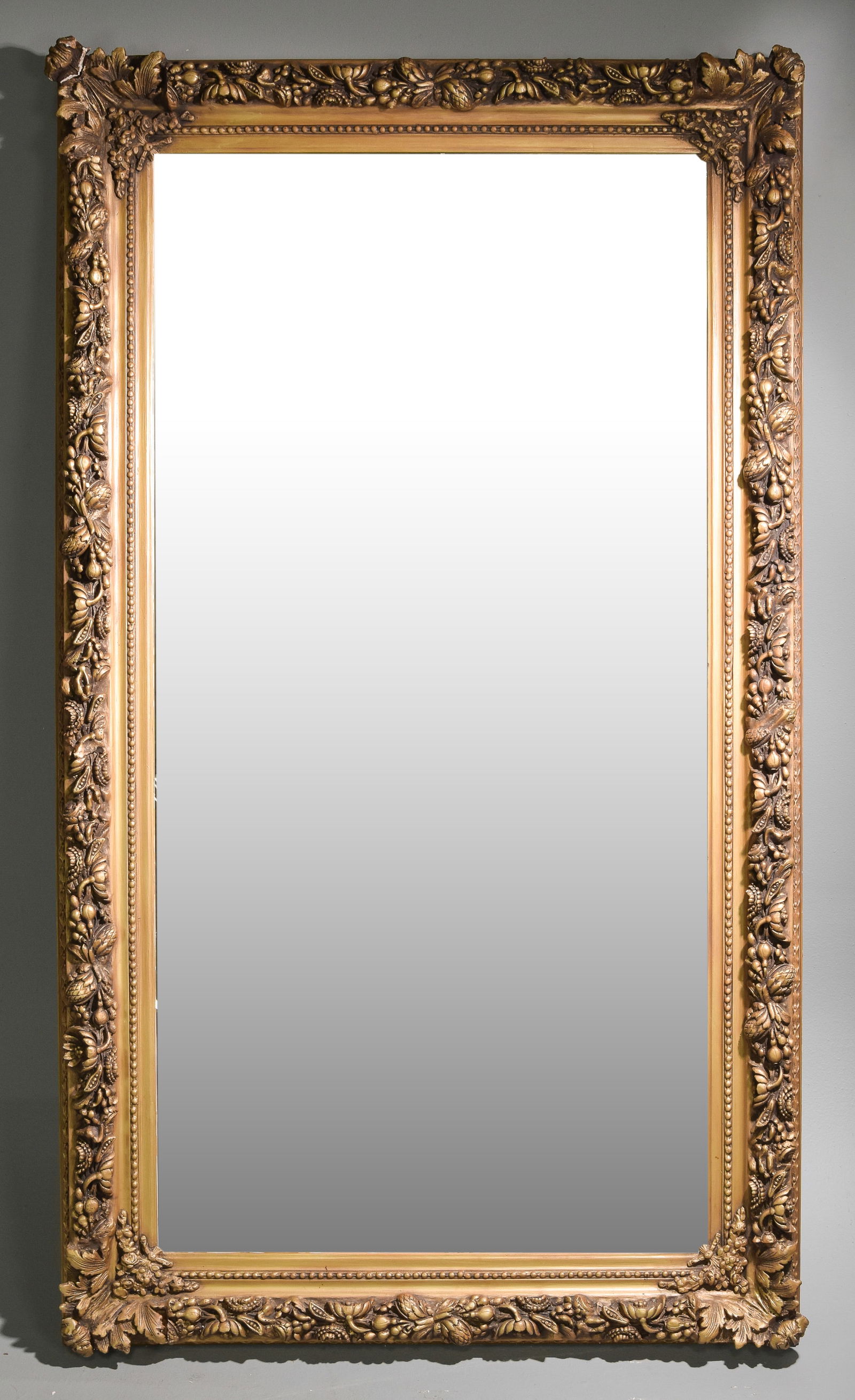 French Style Painted Carved Framed Mirror #2 (1 of 3)