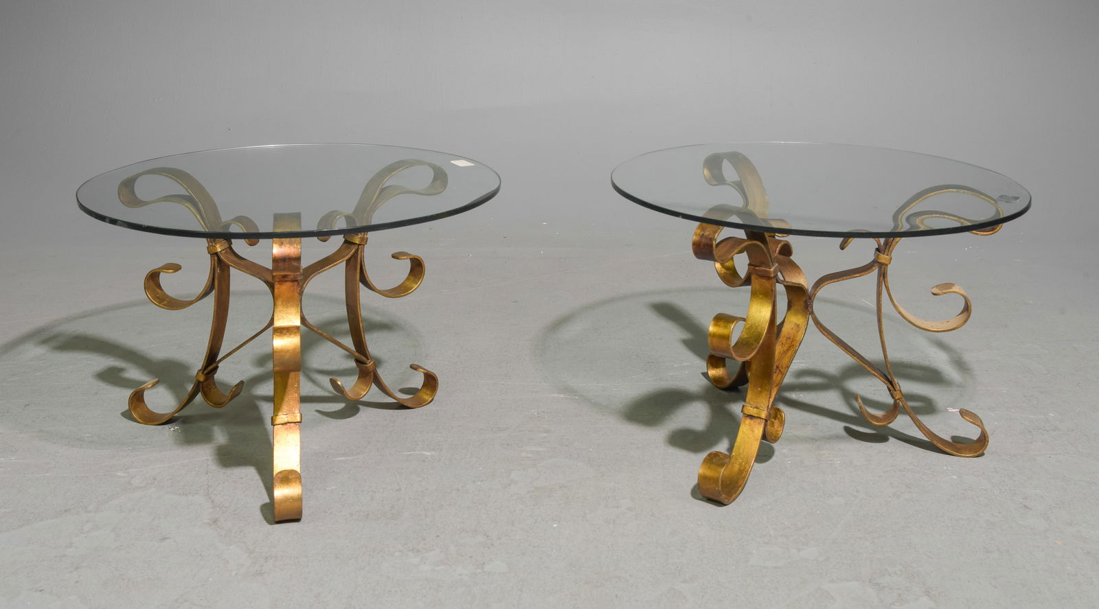Regency Style Gilt Iron Base Glass Top Table (1 of 3)