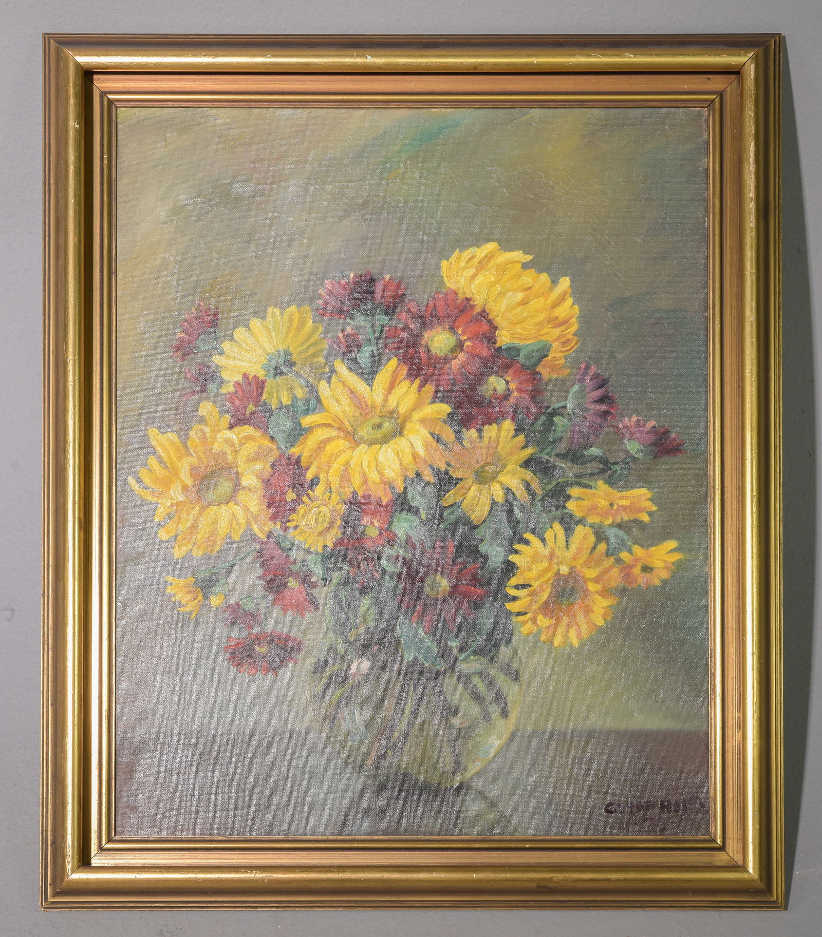 Gold Framed Roses Art - Artist Signed (1 of 3)