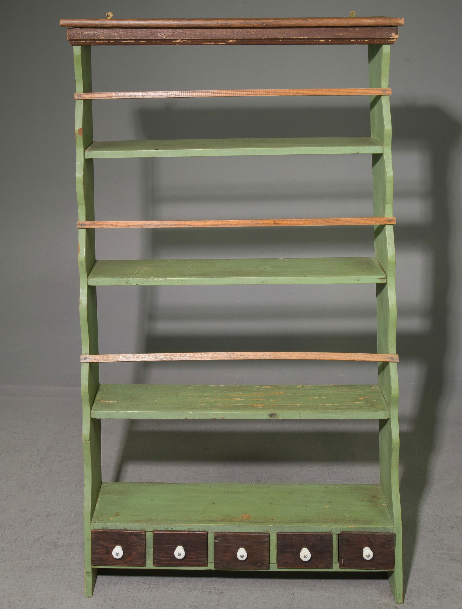 Painted Farmhouse Style Shelf / Plate Rack (1 of 3)