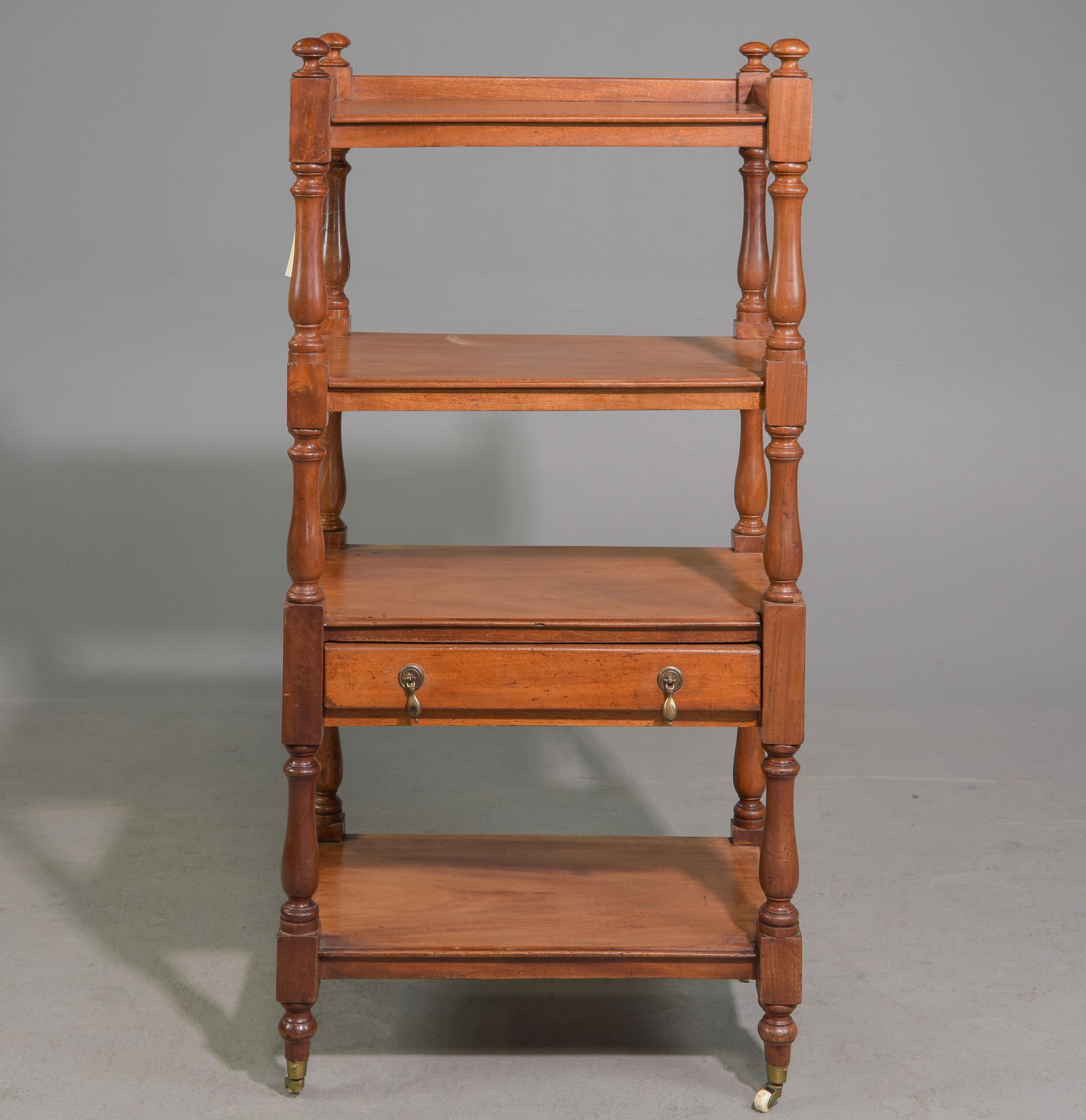 English Oak Four Tier Stand / Shelf with Drawer (1 of 6)