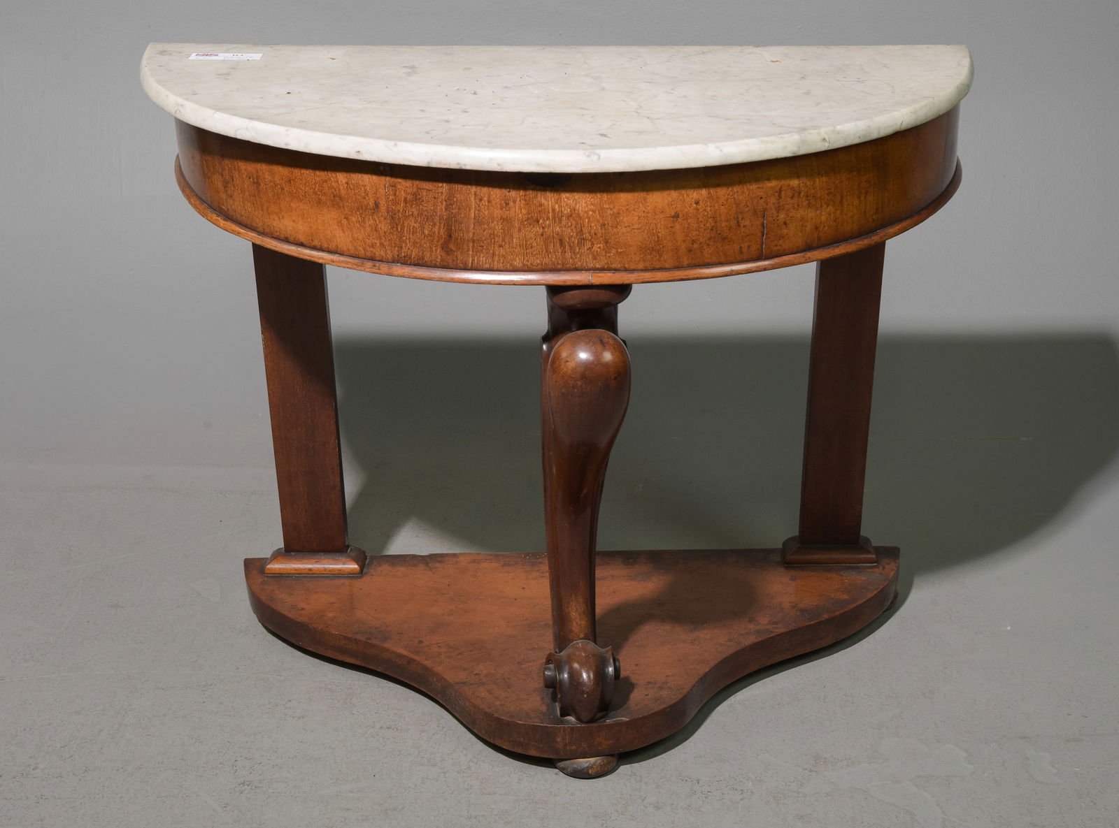 British Mahogany Marble Top Hall Table (1 of 3)