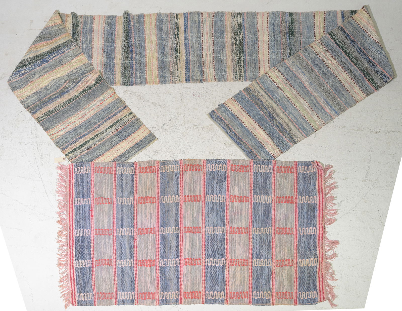 2 Vintage Swedish Rag Runner Rugs (1 of 3)