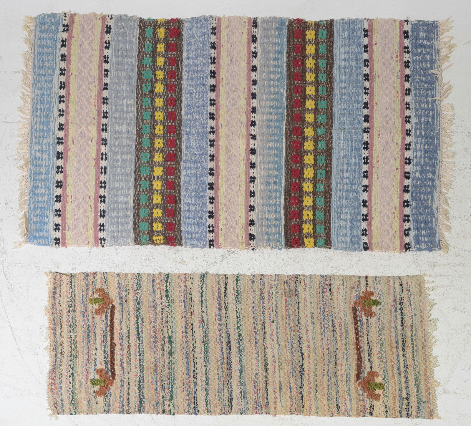 2 Vintage Swedish Rag Runner Rugs (1 of 4)