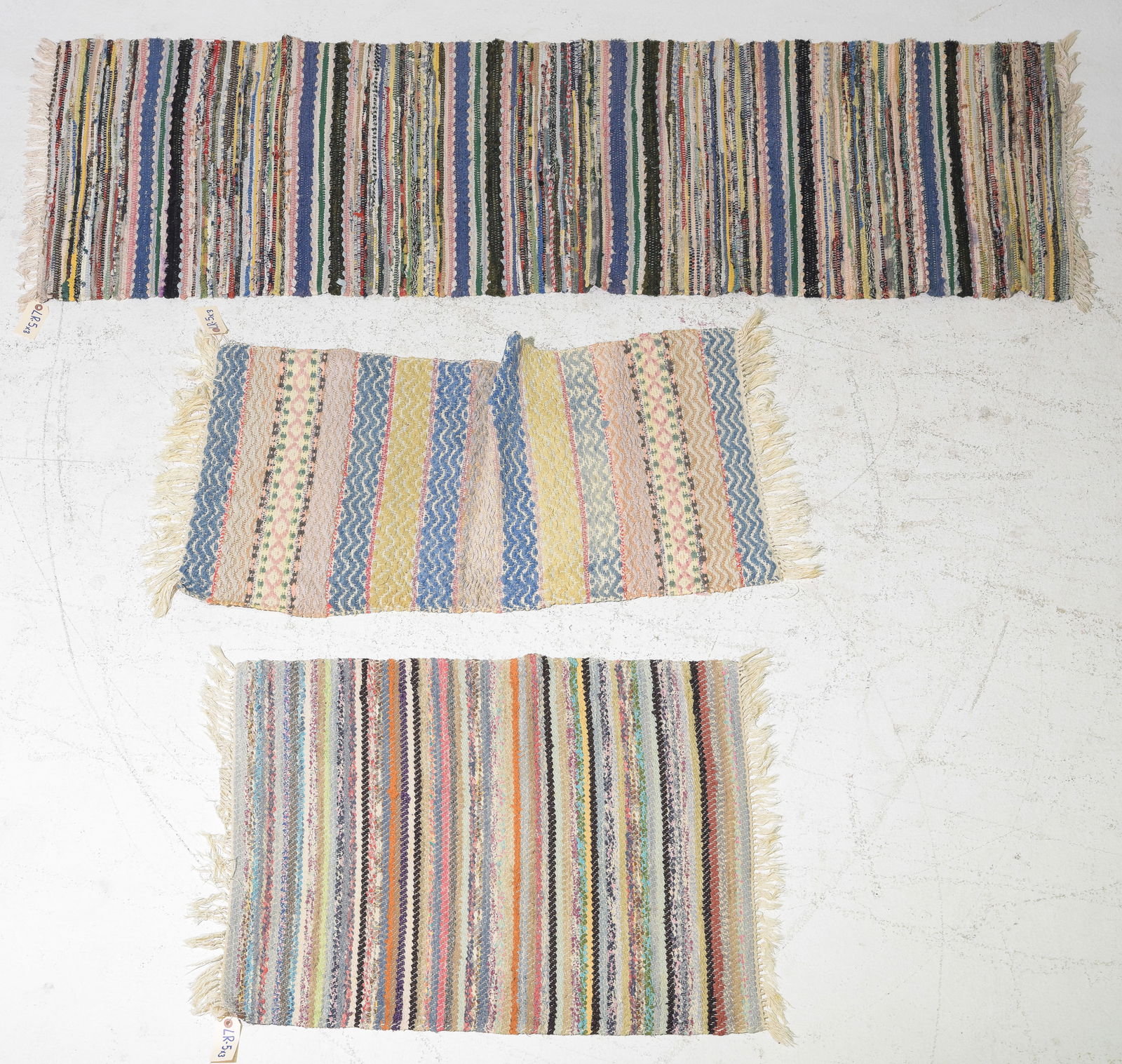 3 Vintage Swedish Rag Runner Rugs (1 of 3)