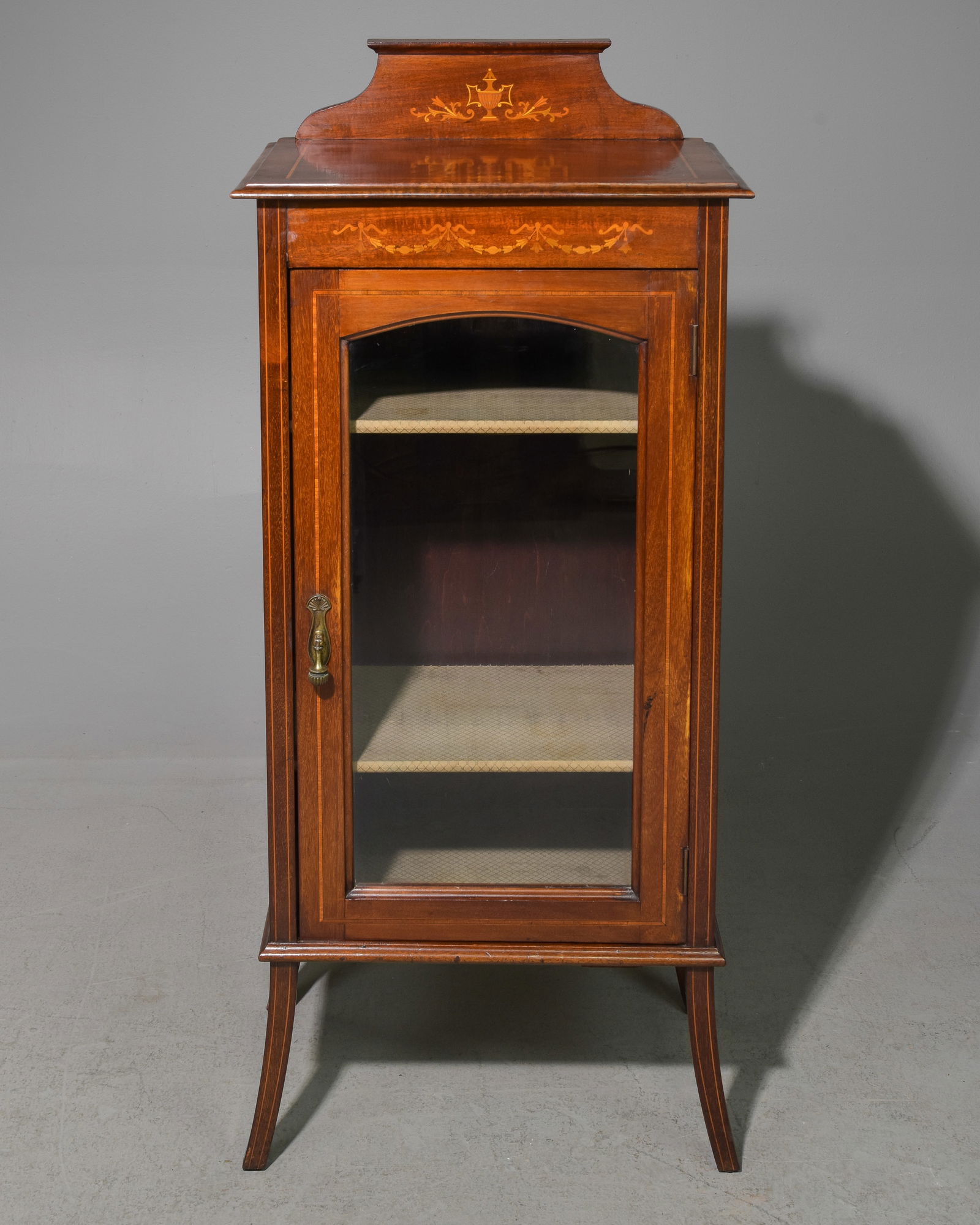 English Mahogany Single Door Display Cabinet (1 of 4)