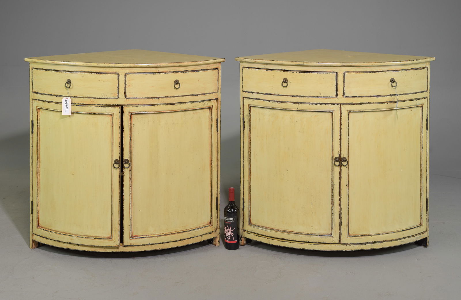 Louis Philippe Style Pair of  Painted Corner Cabinets (1 of 5)