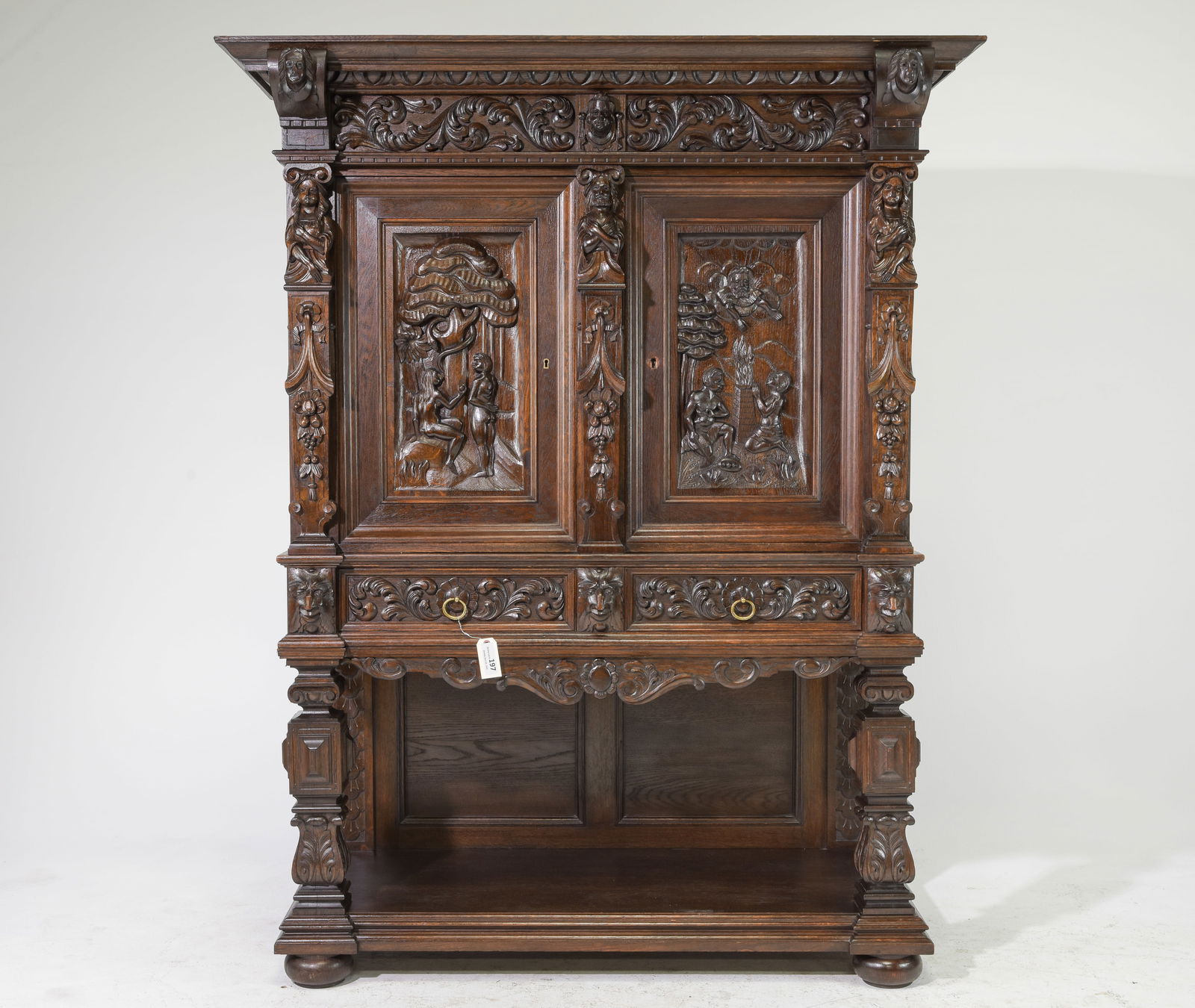 Renaissance Style Carved Oak Cupboard (1 of 10)