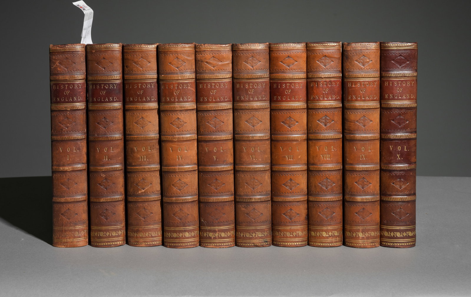 Volumes 1-10 "The History of England" c.1800's: Volumes 1-10 "The History of England" c.1800's - 10.5 in tall x 8 x 2 each