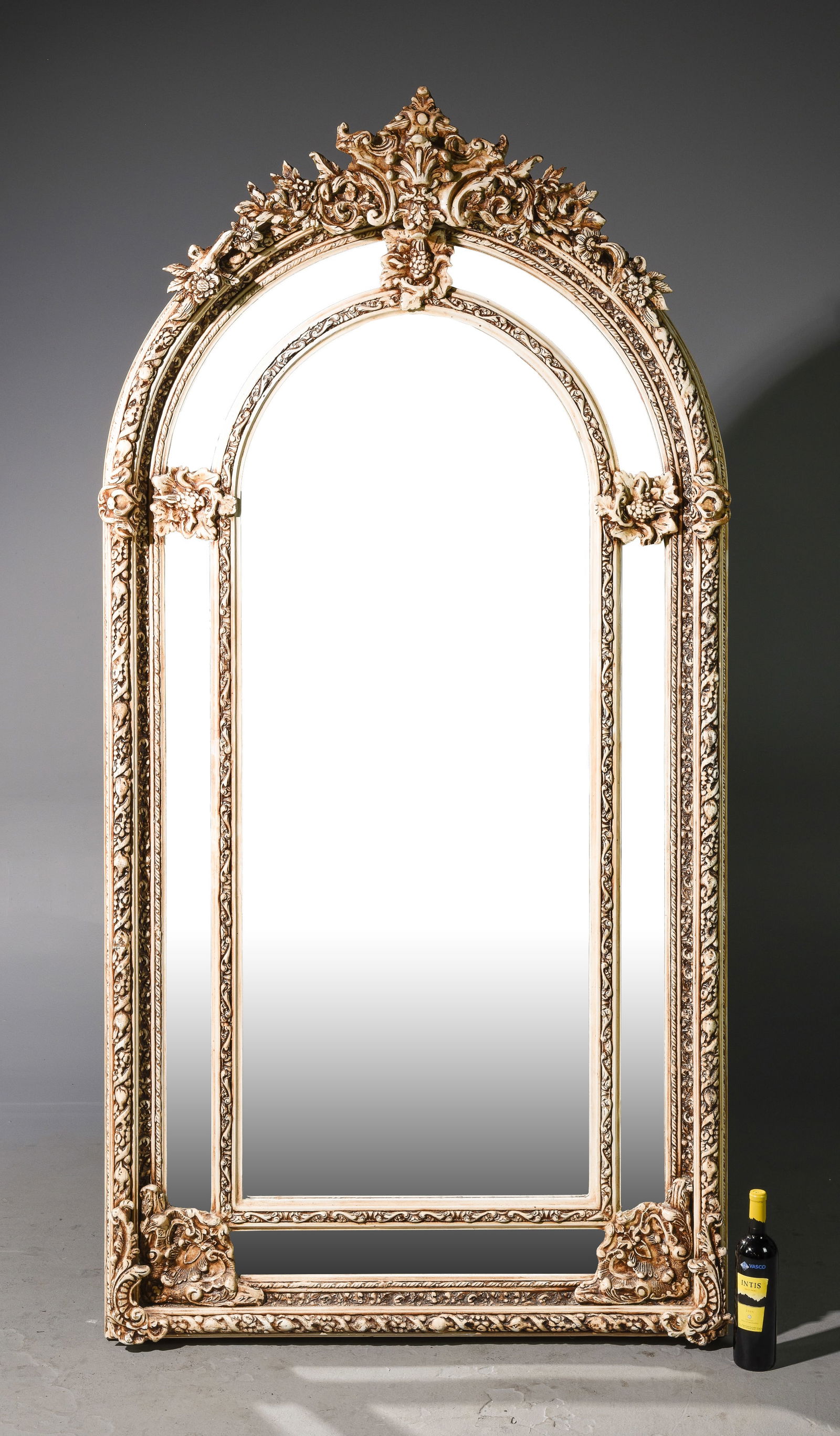 French Style Large Painted Framed Mirror (1 of 5)