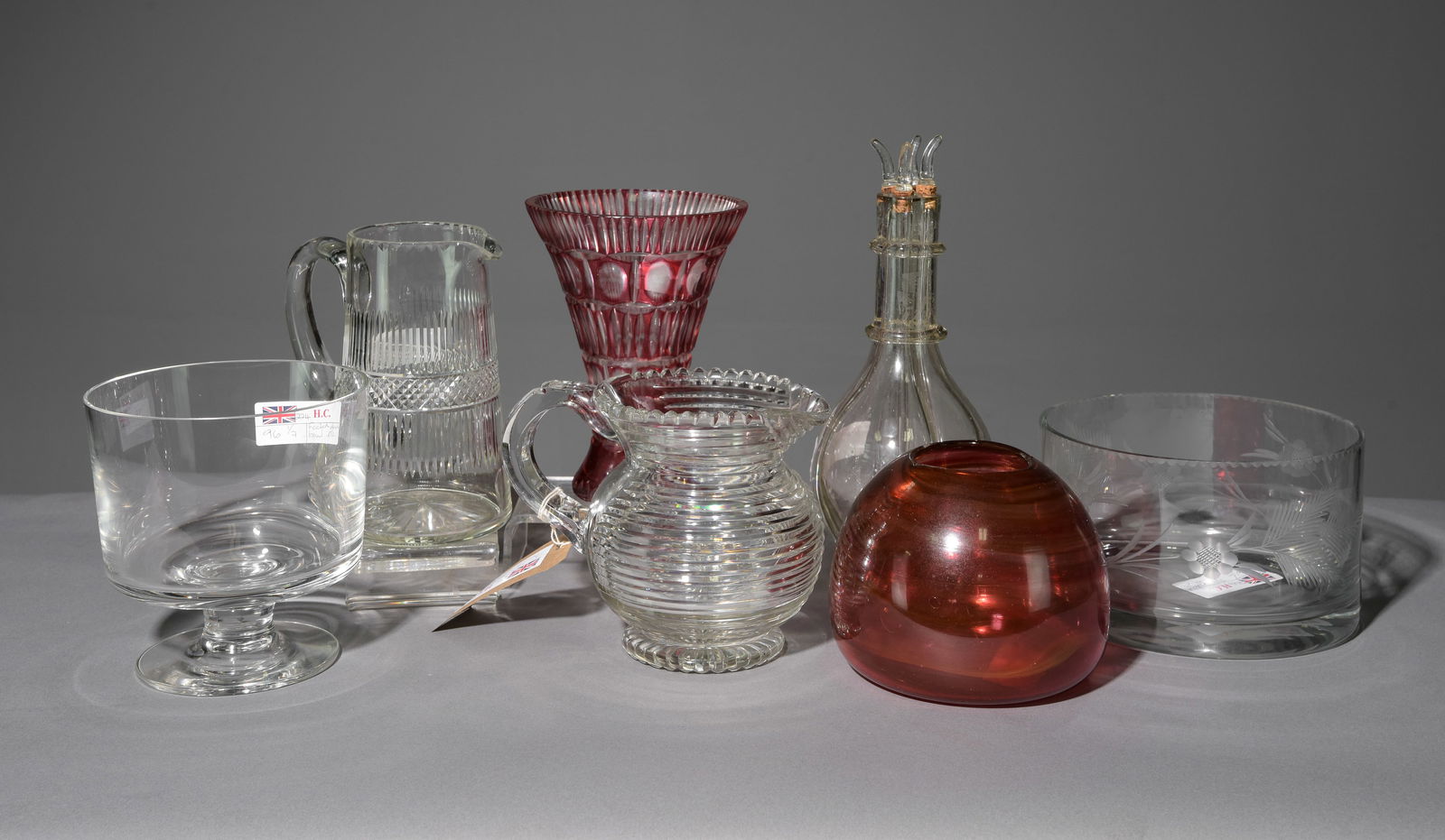 7pc Assorted Art Glass Bowl, Pitchers, Bowls, ETC. (1 of 8)