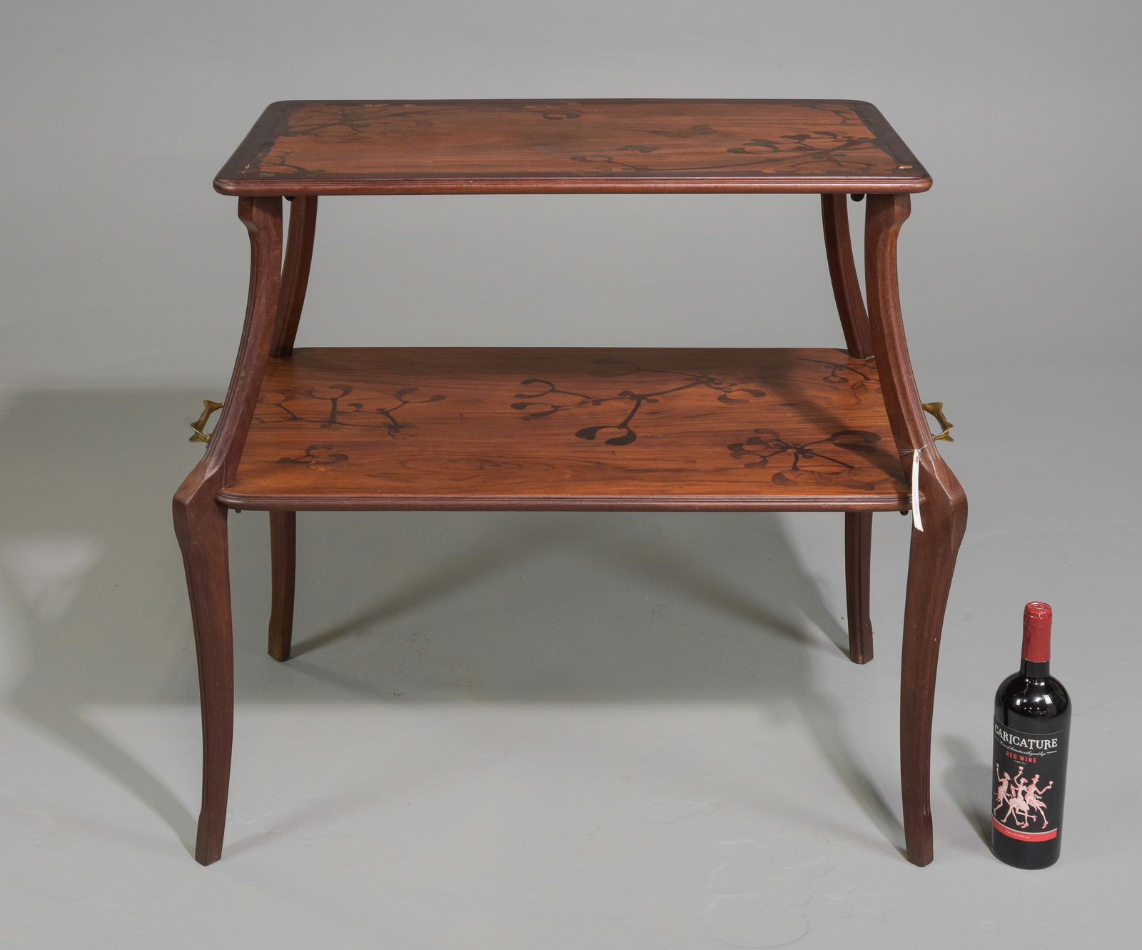 Marquetry Inlaid Tea Table with Signature (1 of 7)