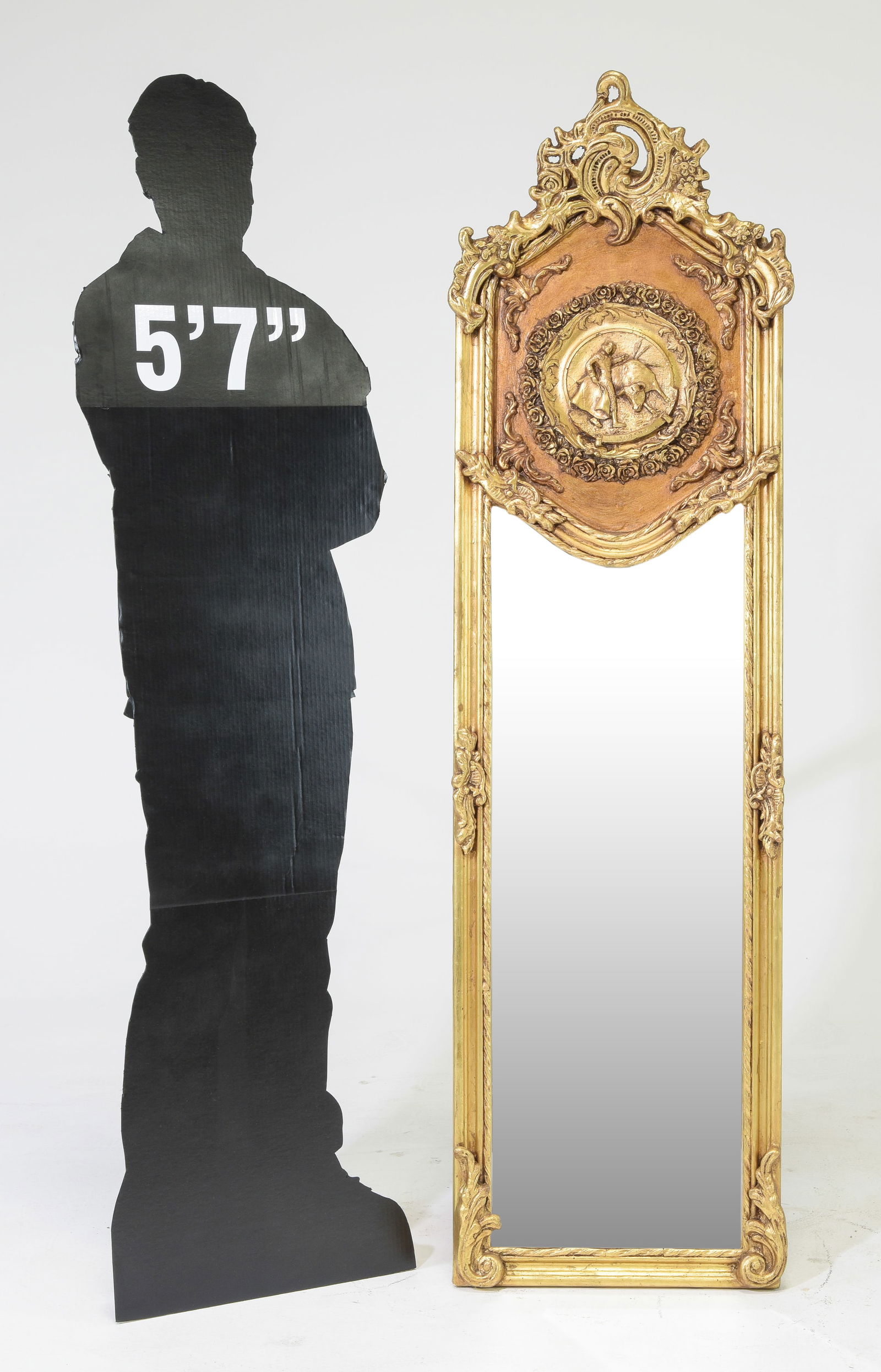 French Style Gold Painted "Trumeau" Mirror #2 (1 of 5)