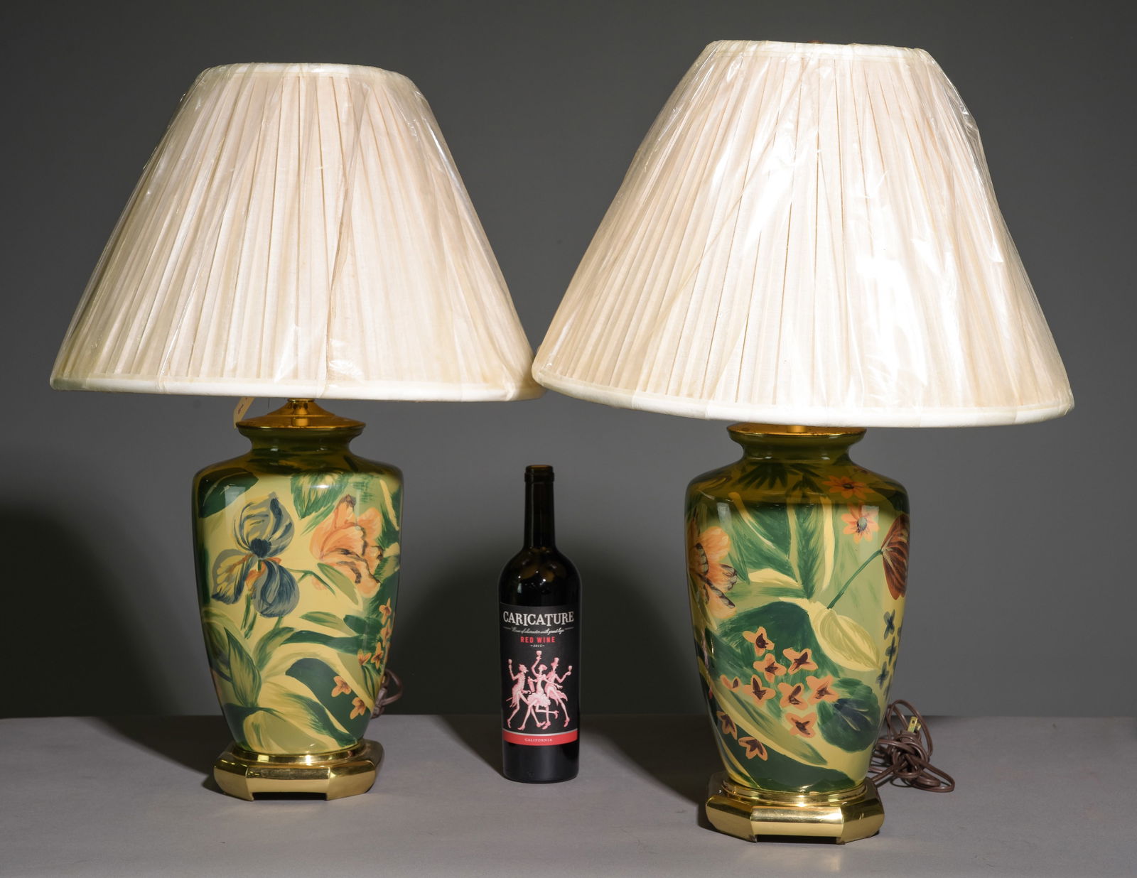Pair of Hand Painted Porcelain Table Lamps (1 of 6)