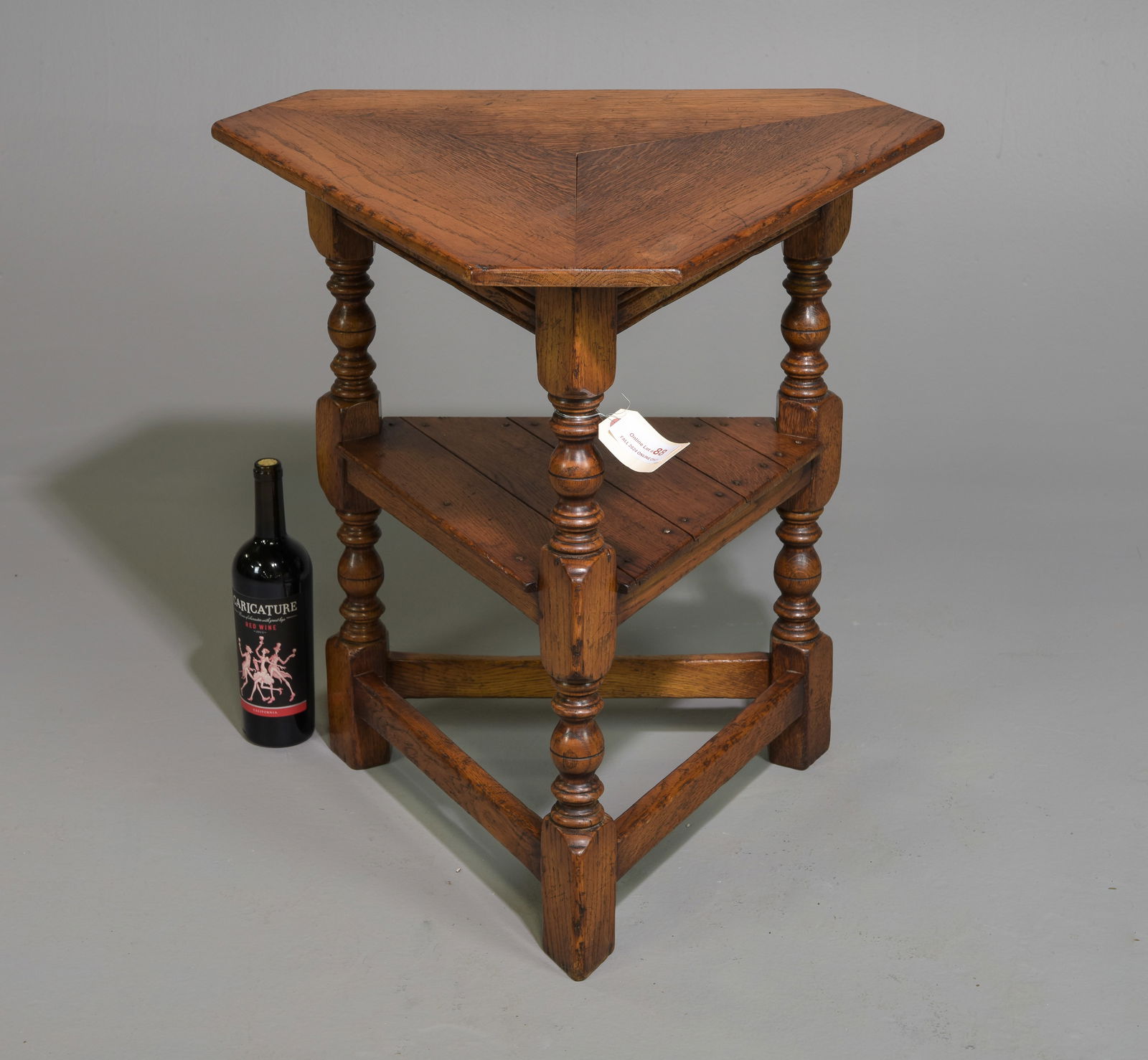 English Oak Corner Occasional Table c.1920's (1 of 4)