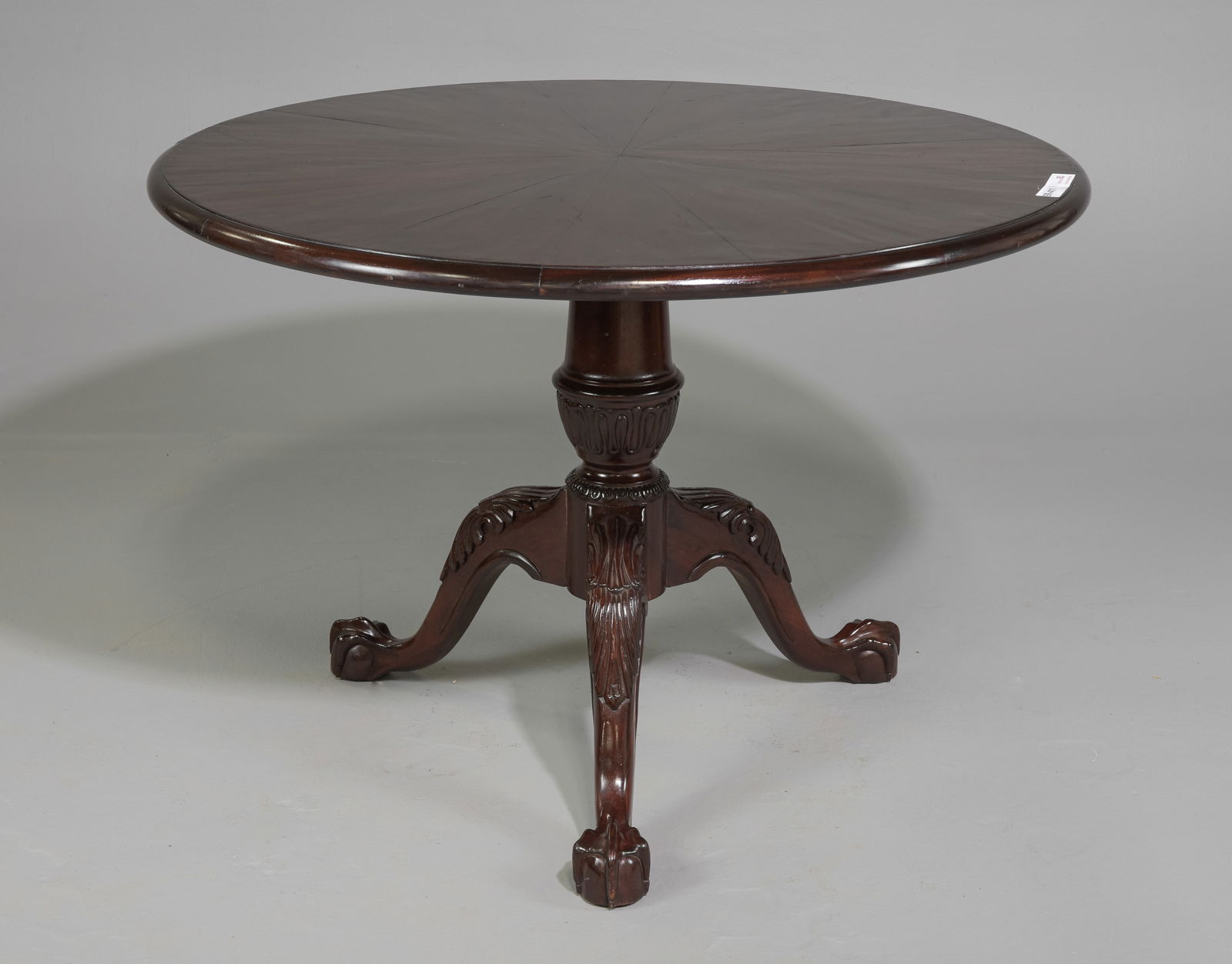 Mahogany Ball & Claw Foot Round Entry Table (1 of 4)