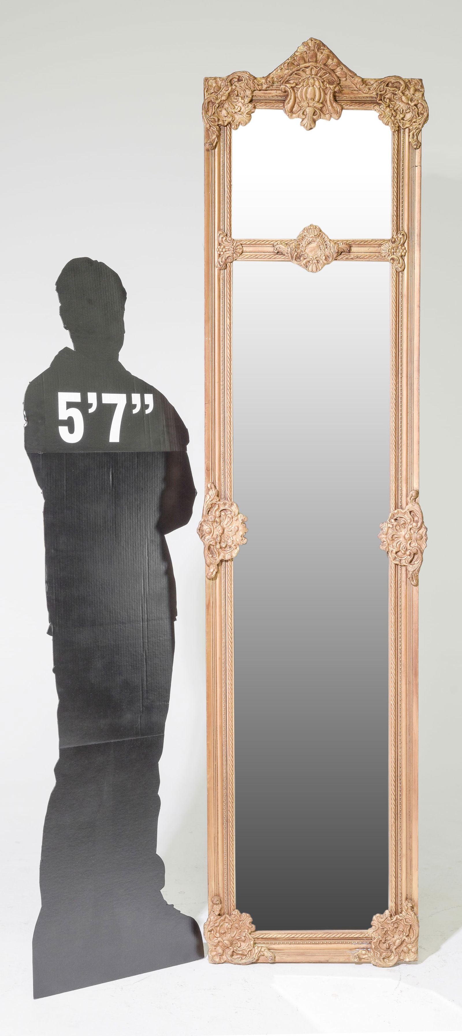 French Style Tall Gold Framed Beveled Mirror #2 (1 of 5)