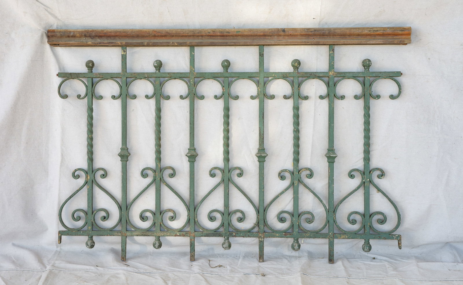 Iron & Wood Railing: Iron & Wood Railing - 38 in tall x 58.5 x 3