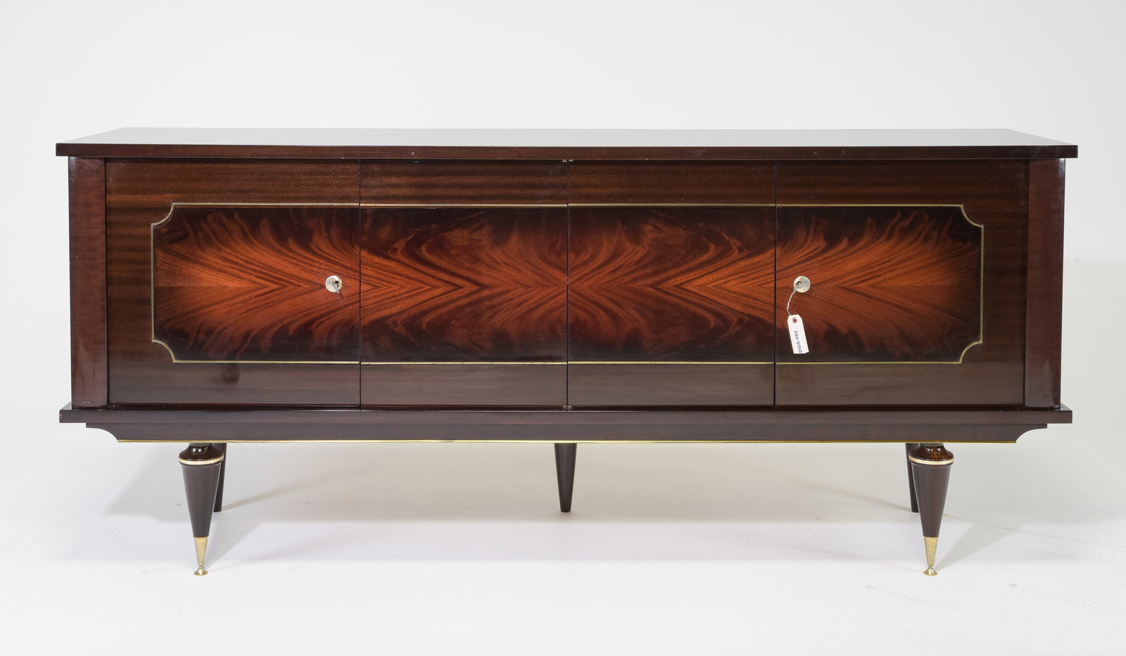 Louis XVI Style Mahogany Sideboard / Enfilade #1: French Louis XVI Style Mahogany Sideboard / Enfilade - 38 in tall x 87 x 20