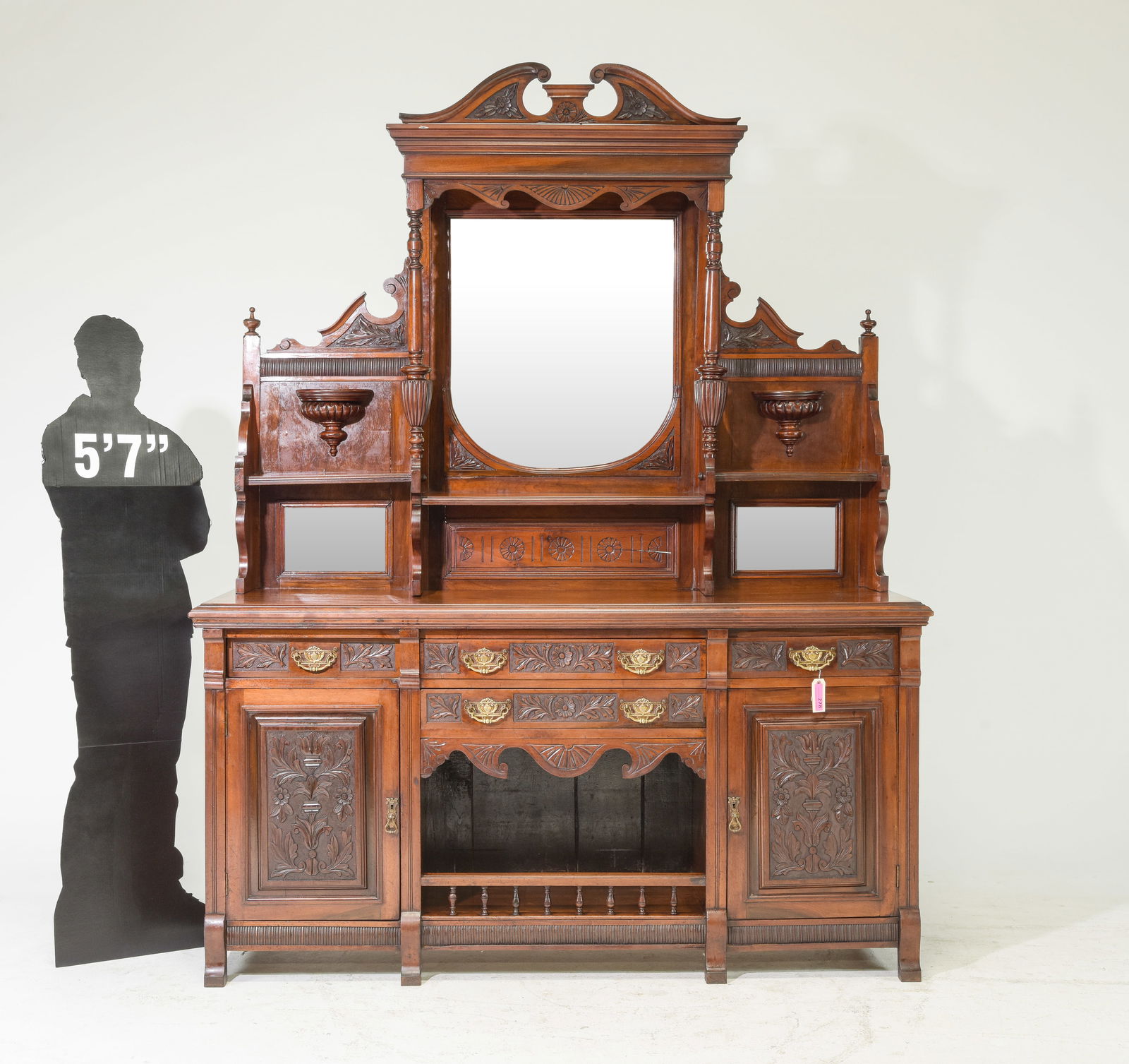 Edwardian Mahogany Mirror Back Buffet / Sideboard (1 of 10)