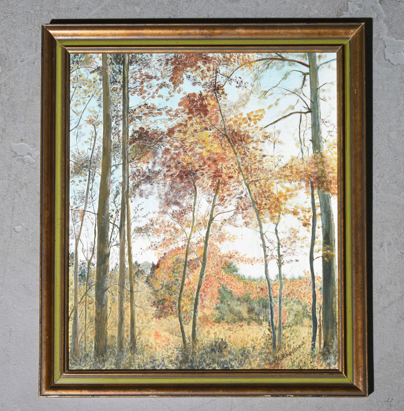 Framed Oil on Board - Forest (1 of 3)