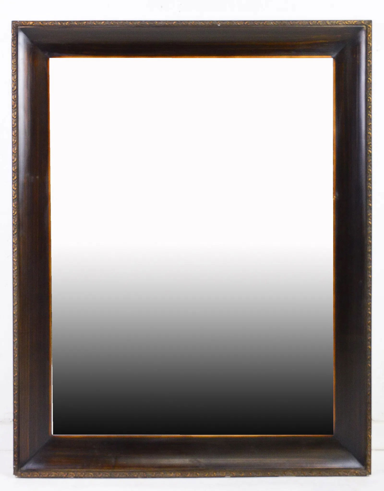 Large Black / Gold Framed Beveled Mirror (1 of 2)