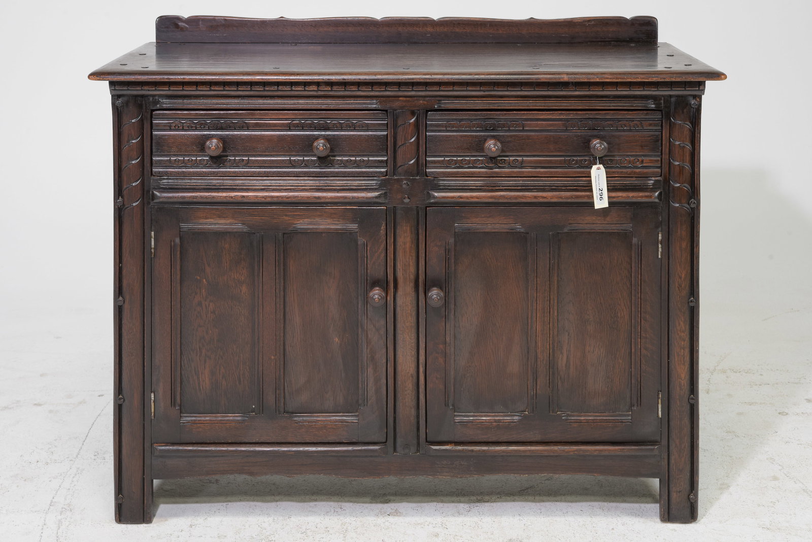 British Oak Cupboard / Sideboard: British Oak Cupboard / Sideboard - 38.5 inches tall x 48 x 20
