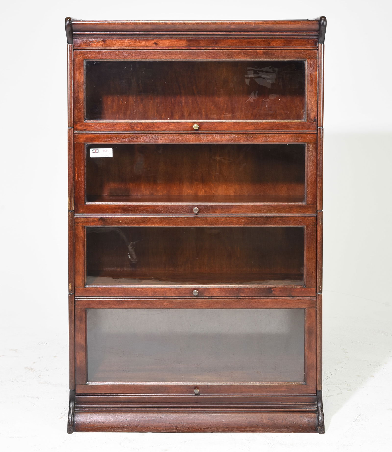 English Mahogany 4 Stack Lawyers / Barristers Bookcase (1 of 5)