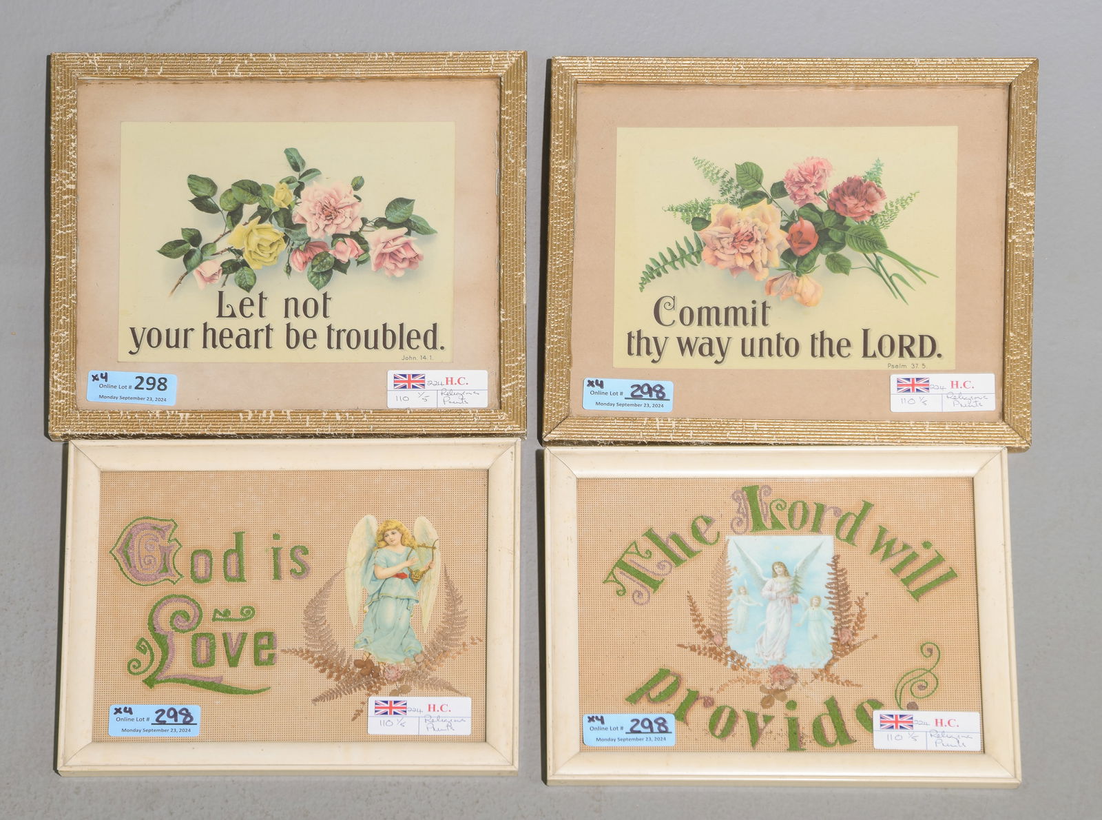 4 Assorted Framed Religious Pictures / Embroideries (1 of 6)