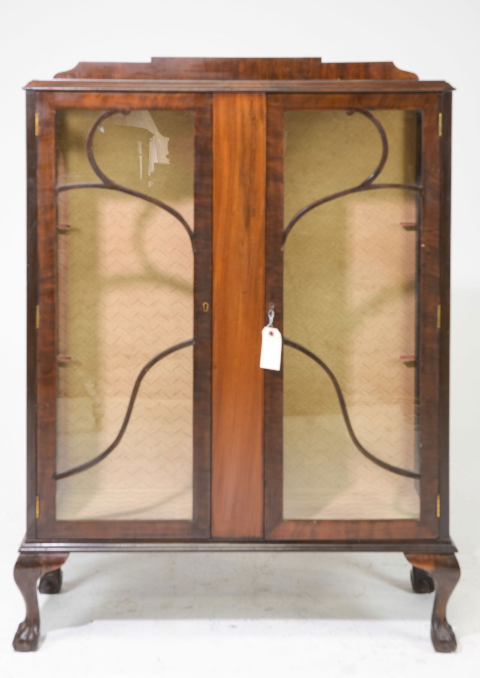 British Mahogany Ball & Claw Curio Cabinet (1 of 3)