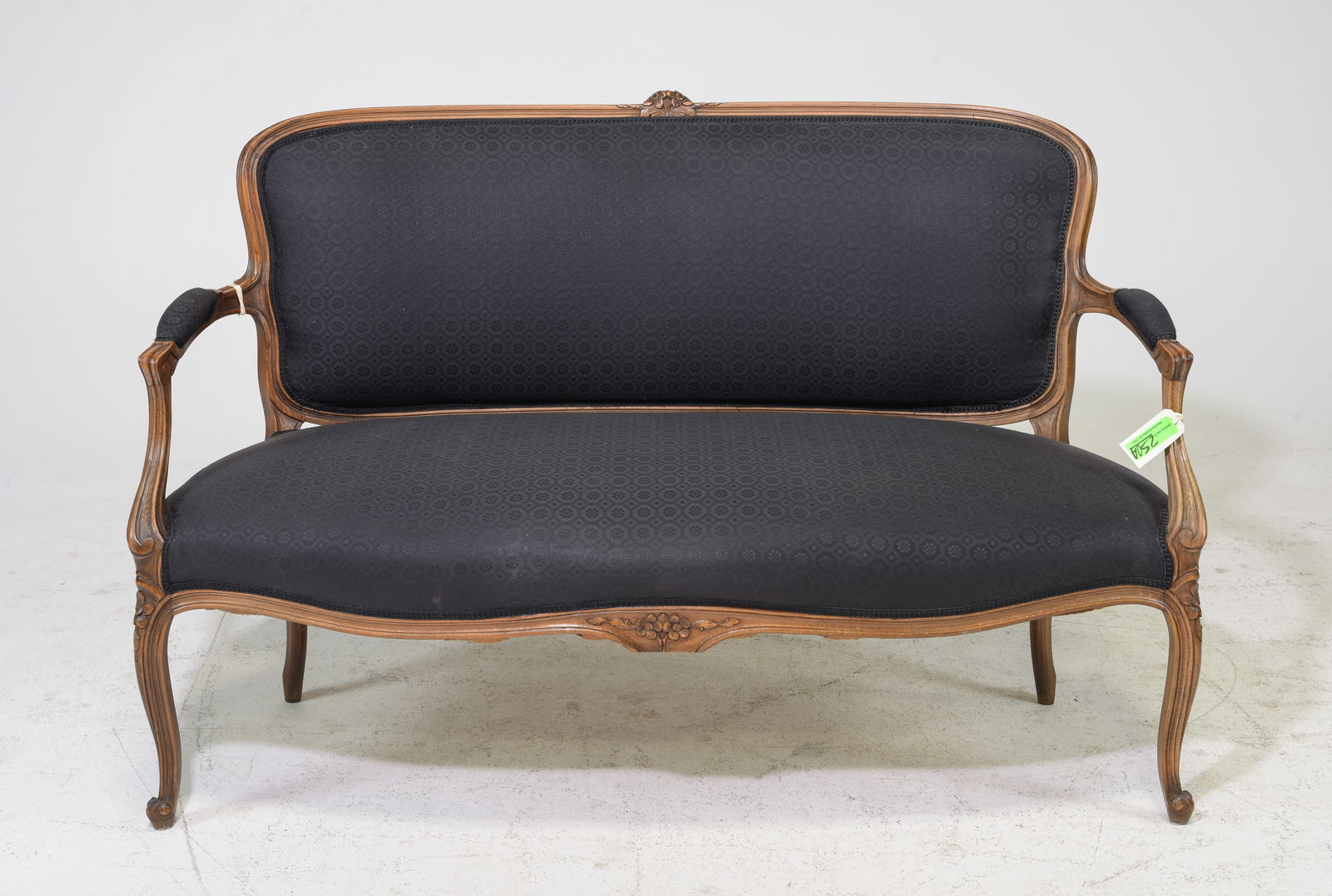 Danish Oak Upholstered Settee (1 of 6)