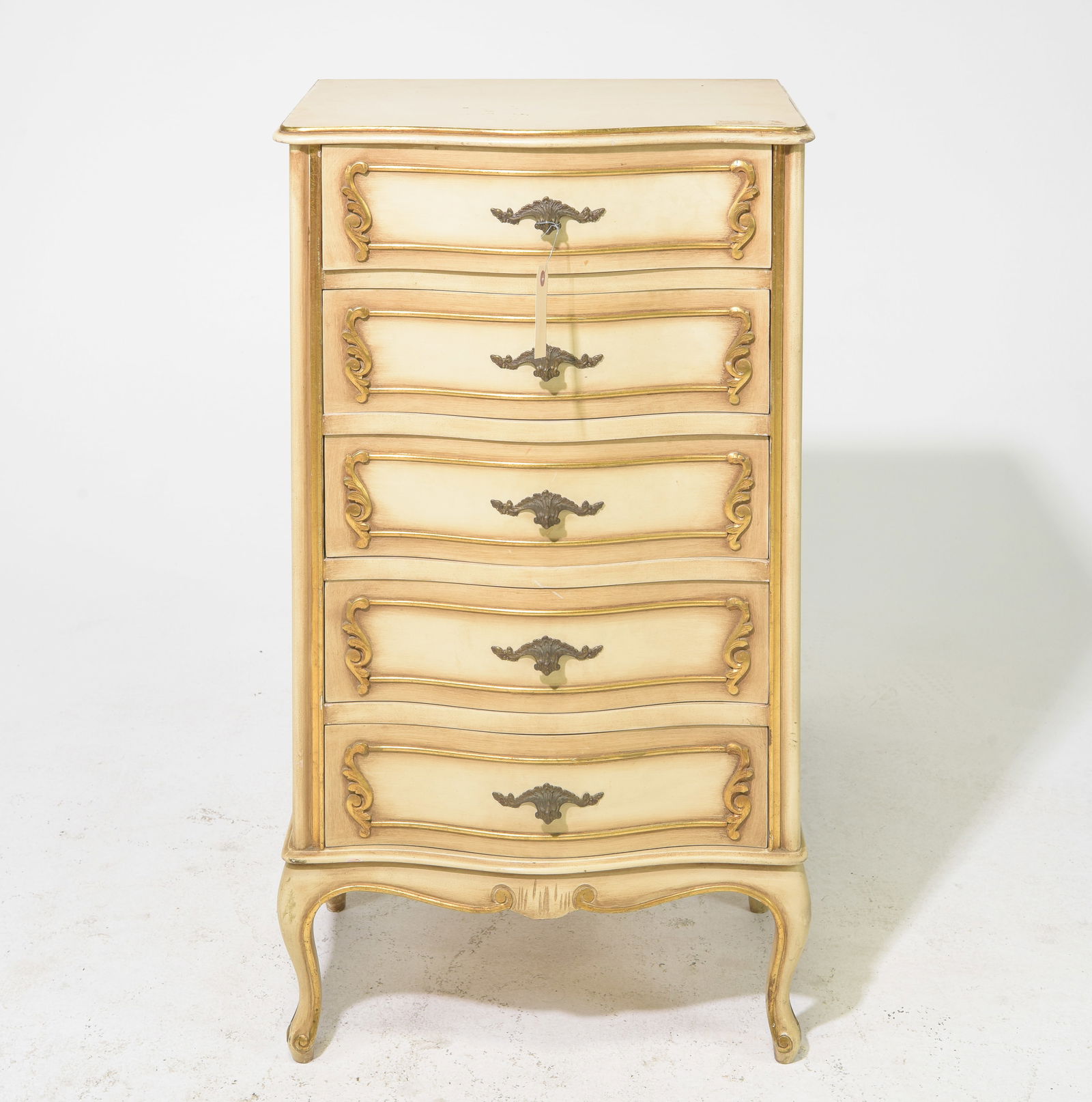 5 Drawer Painted Narrow Chest (1 of 4)