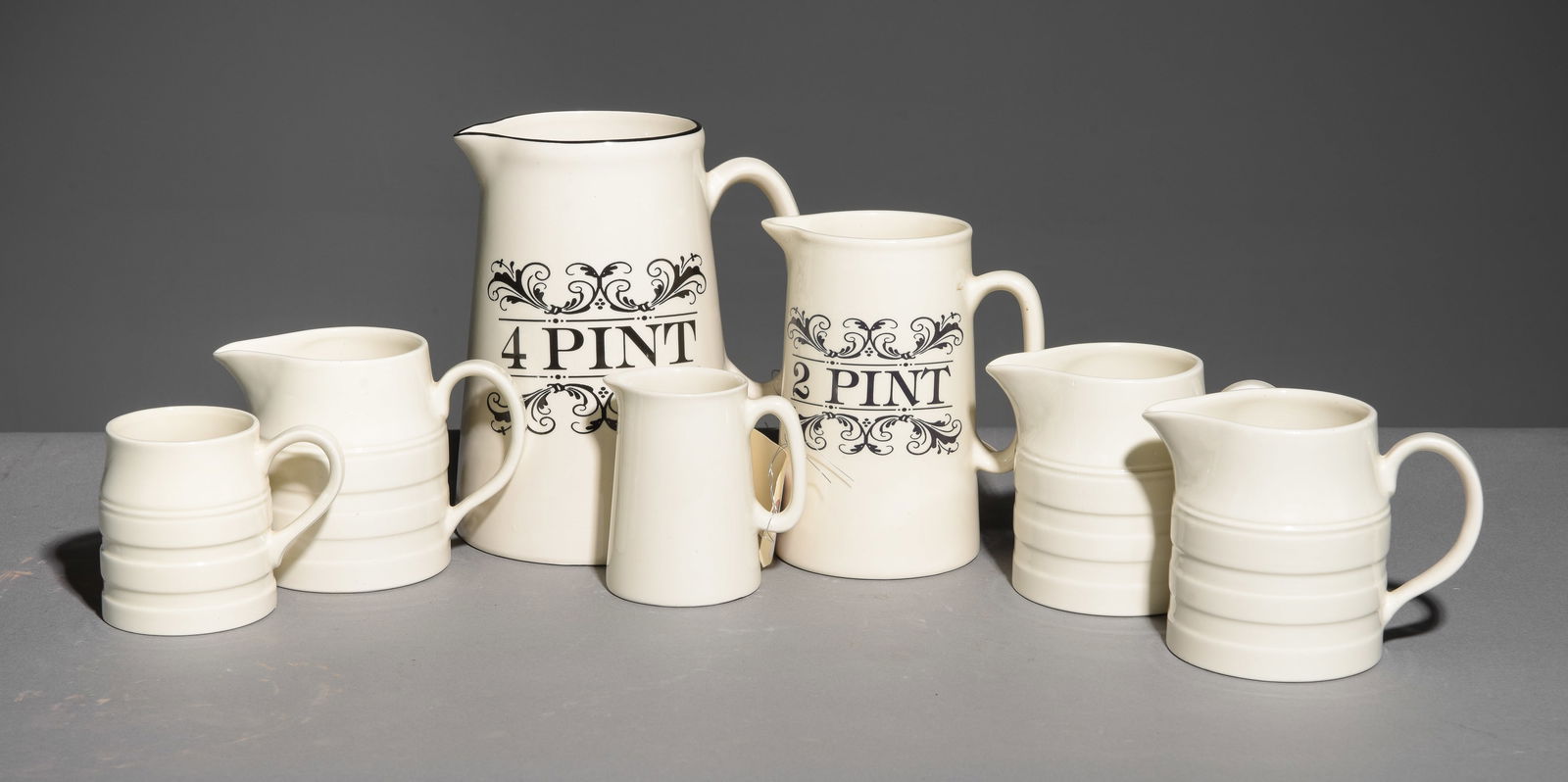 7pcs - Heron Cross Pottery Staffordshire Pitchers (1 of 6)