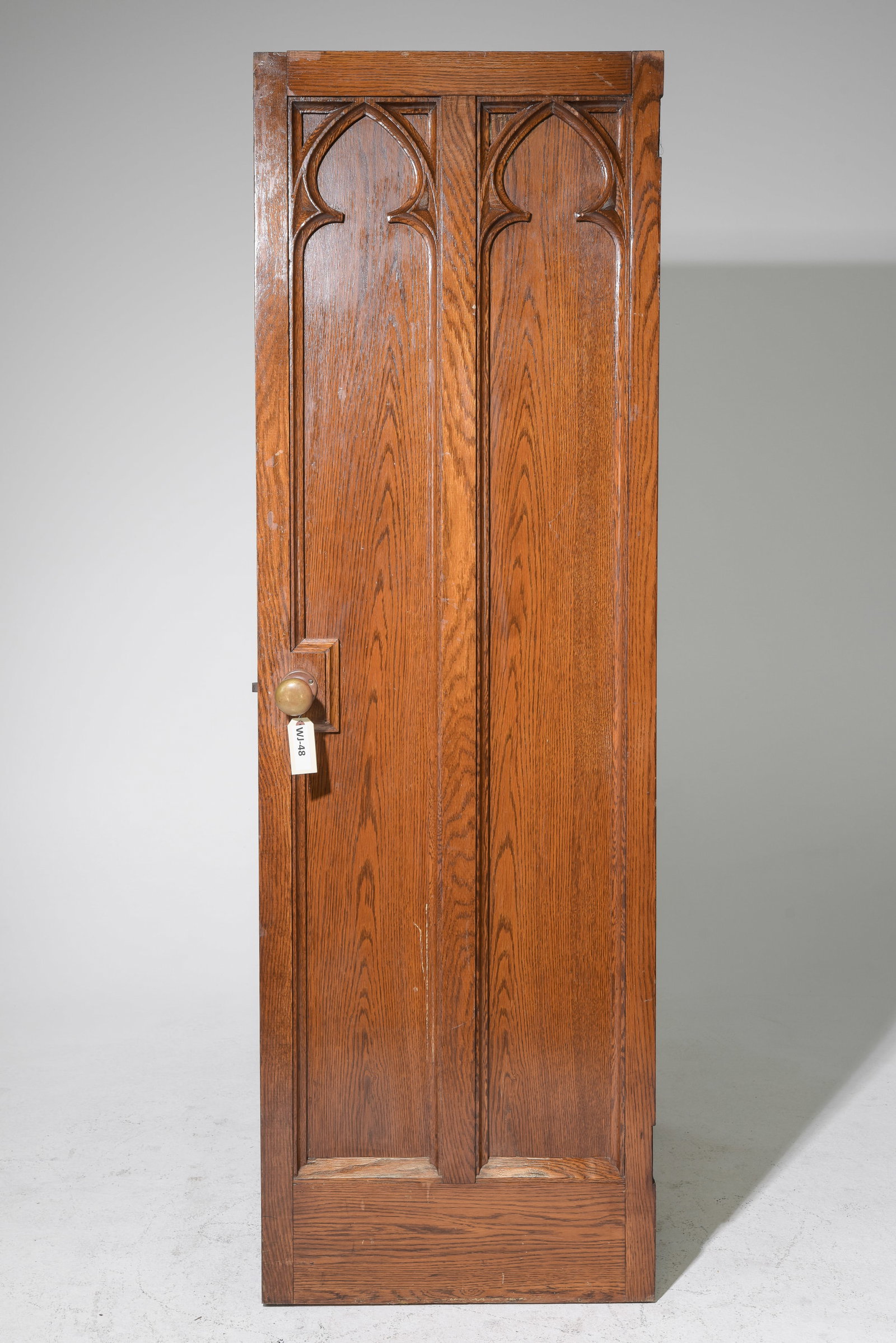 Gothic Style Carved Oak Door: Gothic Style Carved Oak Door - 72 in tall x 24 x 5