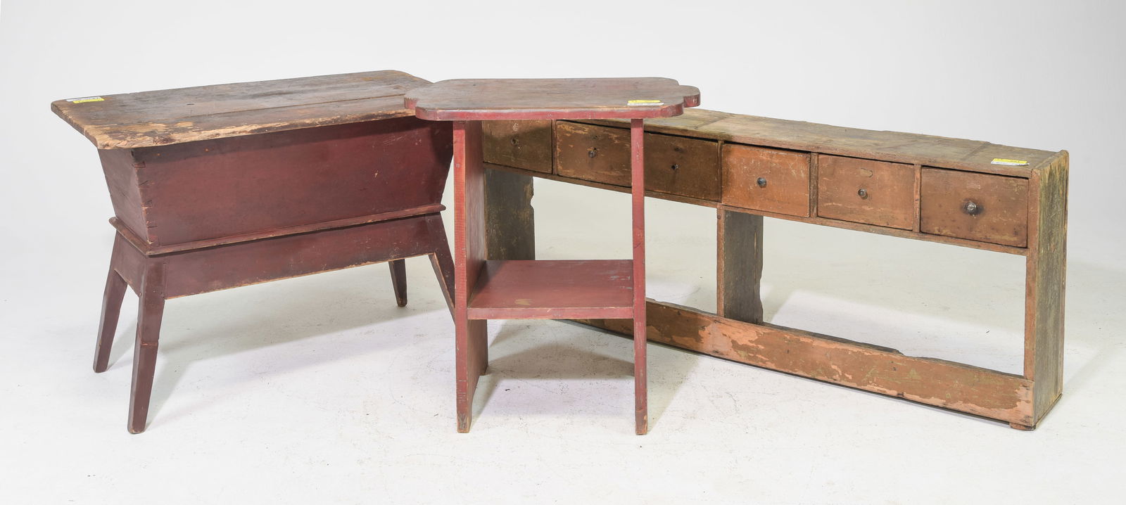 Rustic Dough Box Table, Shelf & Side Table (1 of 4)