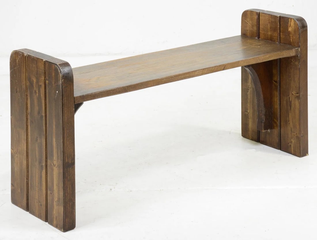 Backless British Pine  Bench (1 of 3)