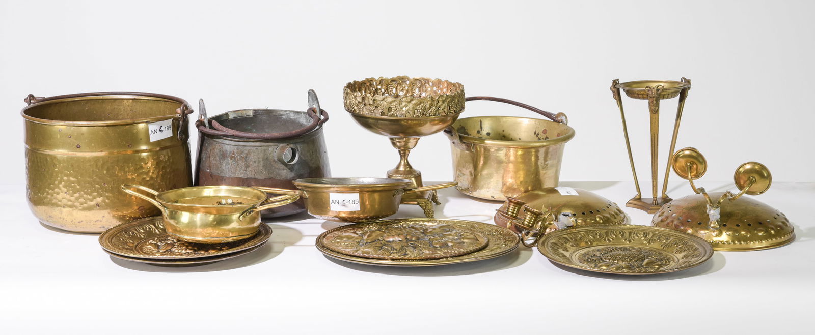 15pcs Assorted Brass & Metal Pots, Etc. (1 of 6)