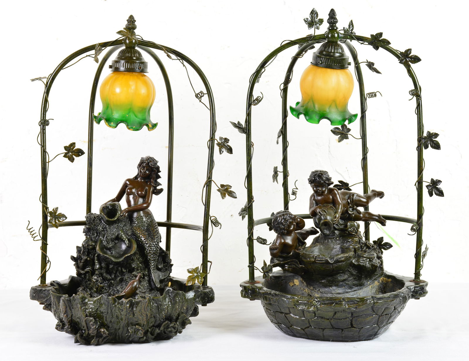 2 Figural Garden Style Lamps (1 of 4)