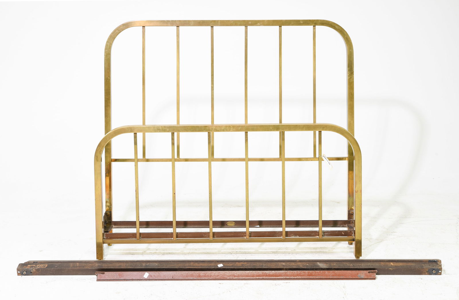 French Brass Finished Copper / Iron Bed with Rails #1 (1 of 3)