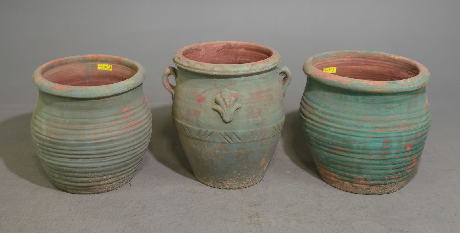 Three Large Terracotta Planters / Pots (1 of 5)