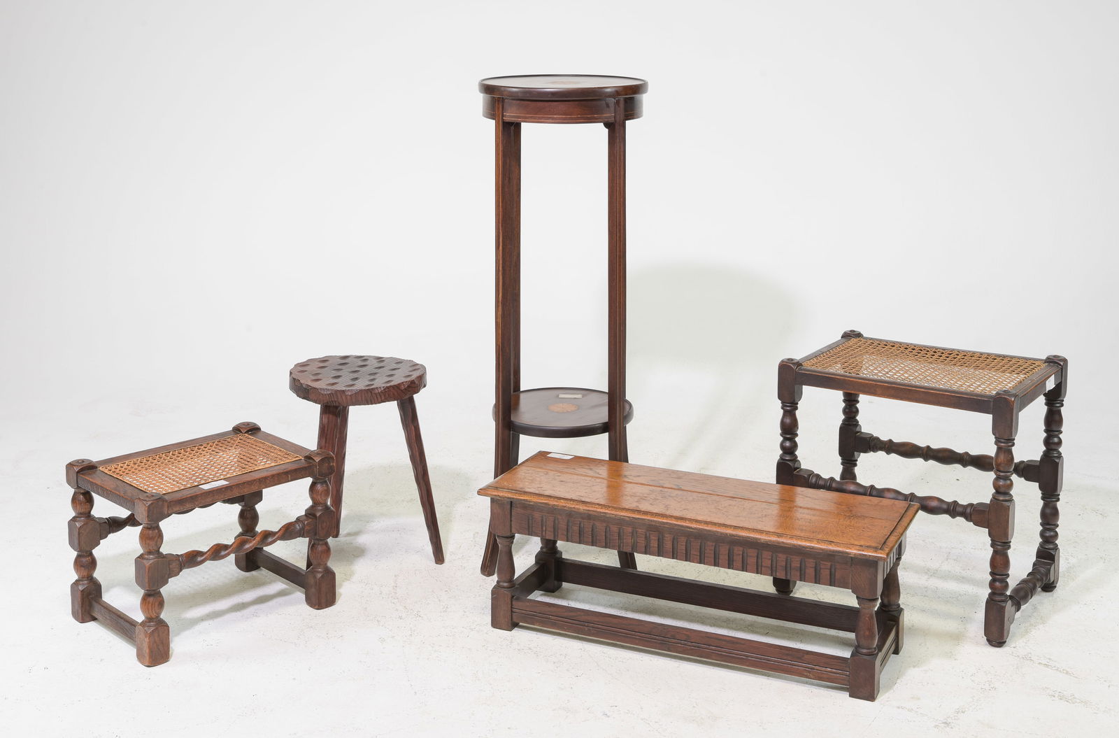 5pcs - Assorted British Stools & Plant Stand (1 of 7)