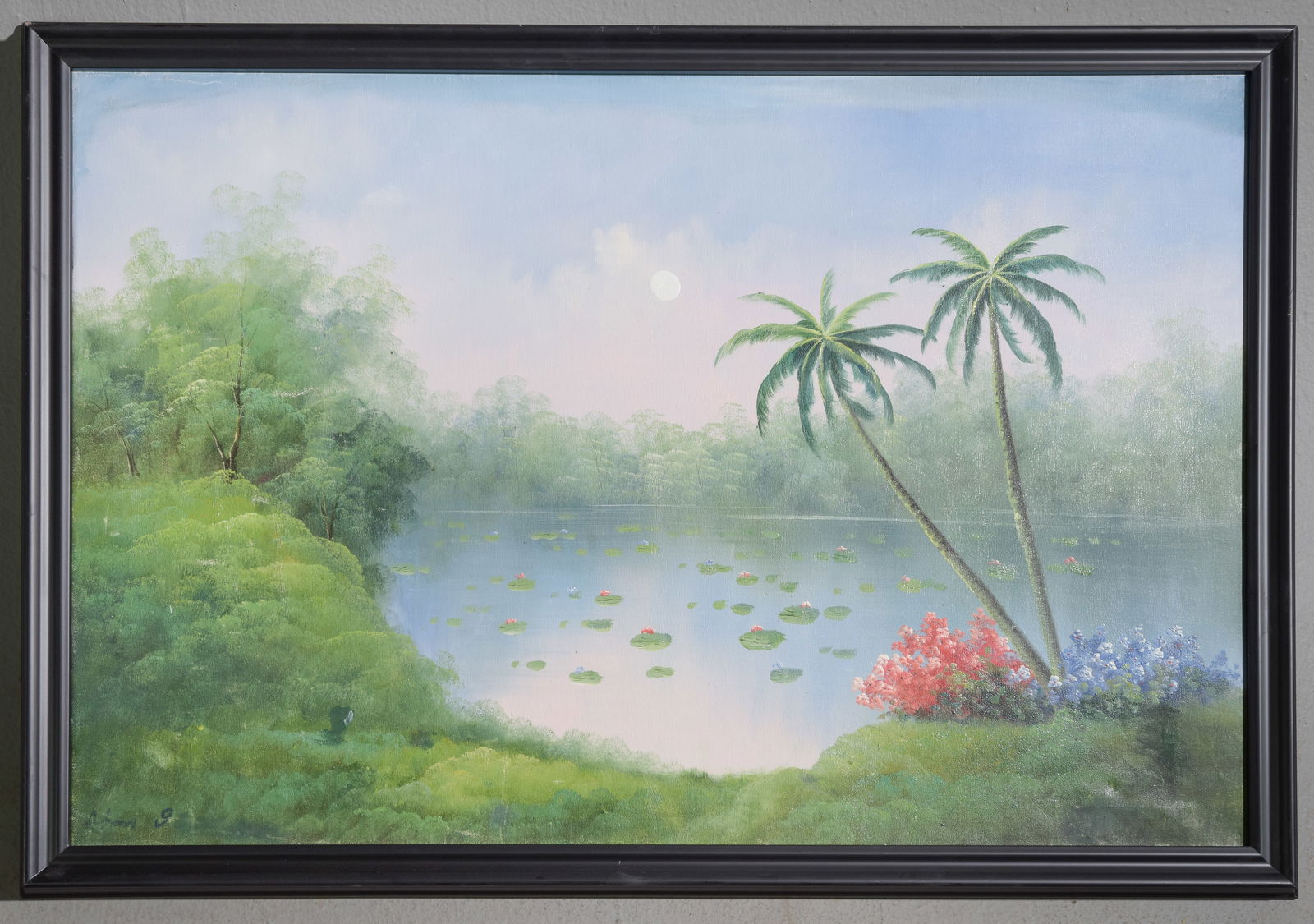 Framed Acrylic / Oil on Canvas - Tropical Landscape (1 of 4)